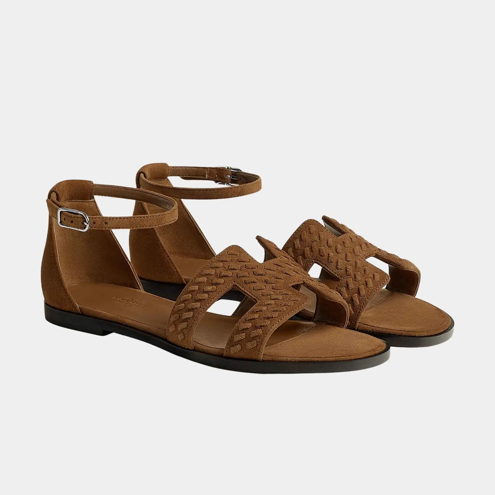 Santorini Sandal Braided Suede Goatskin
