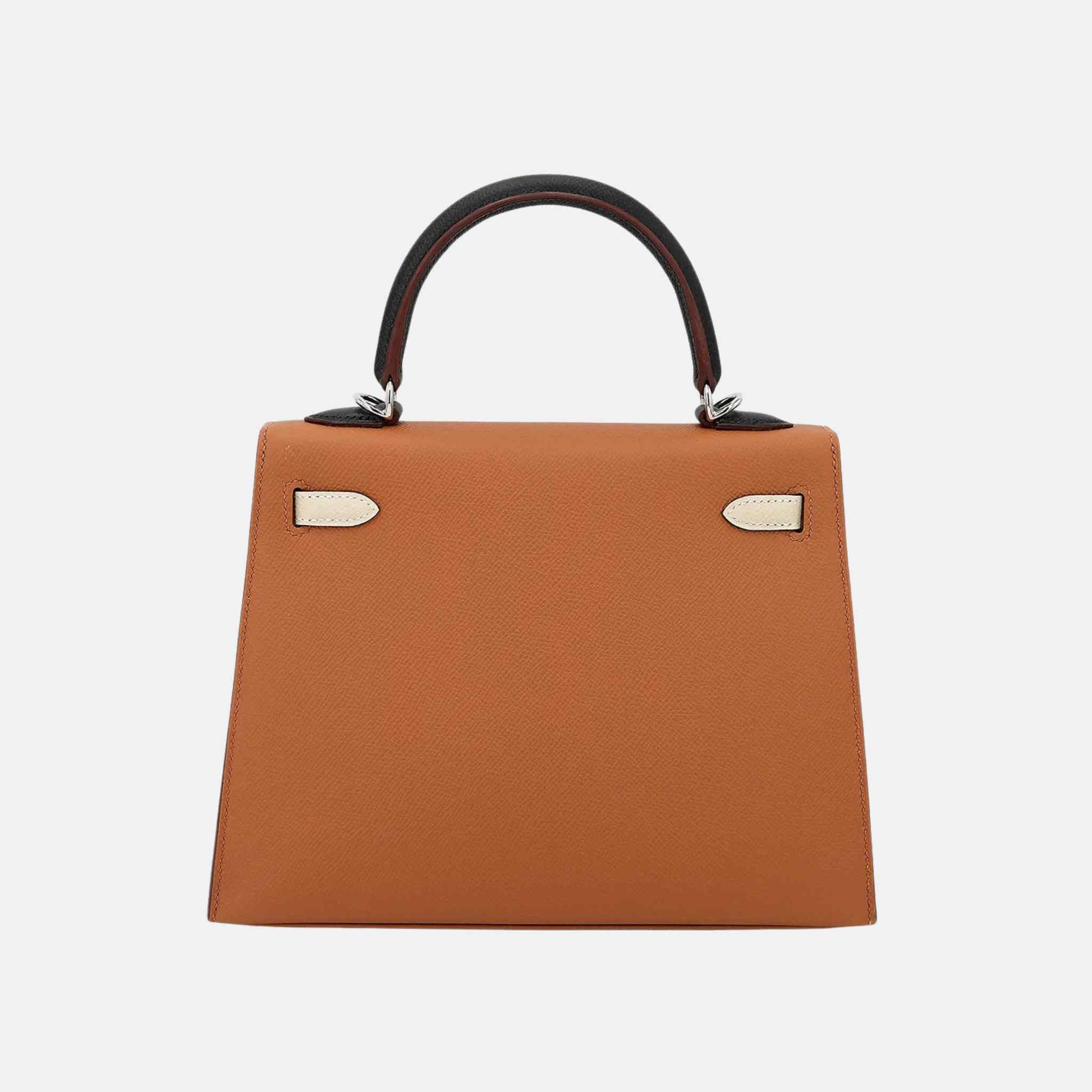 Kelly 25 Epsom Gold/Craie/Black/Bleu Saphir PHW - Image 2