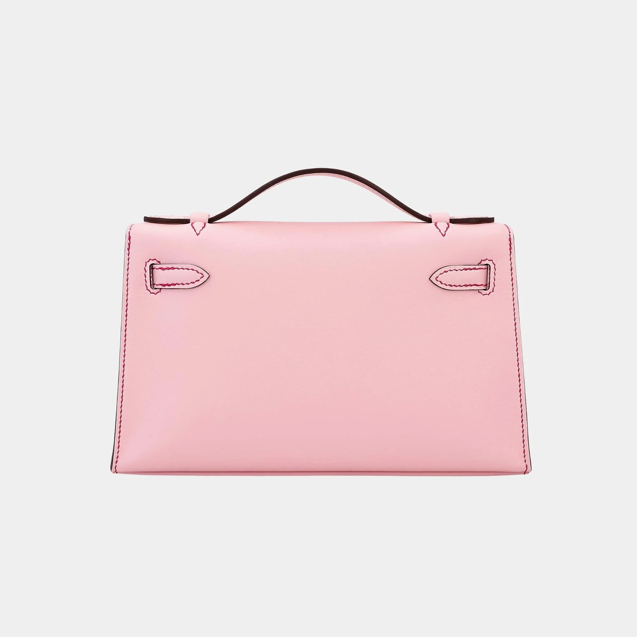 Kelly Pochette HSS Swift Rose Sakura/Gris Perle/Framboise PBHW - Image 2