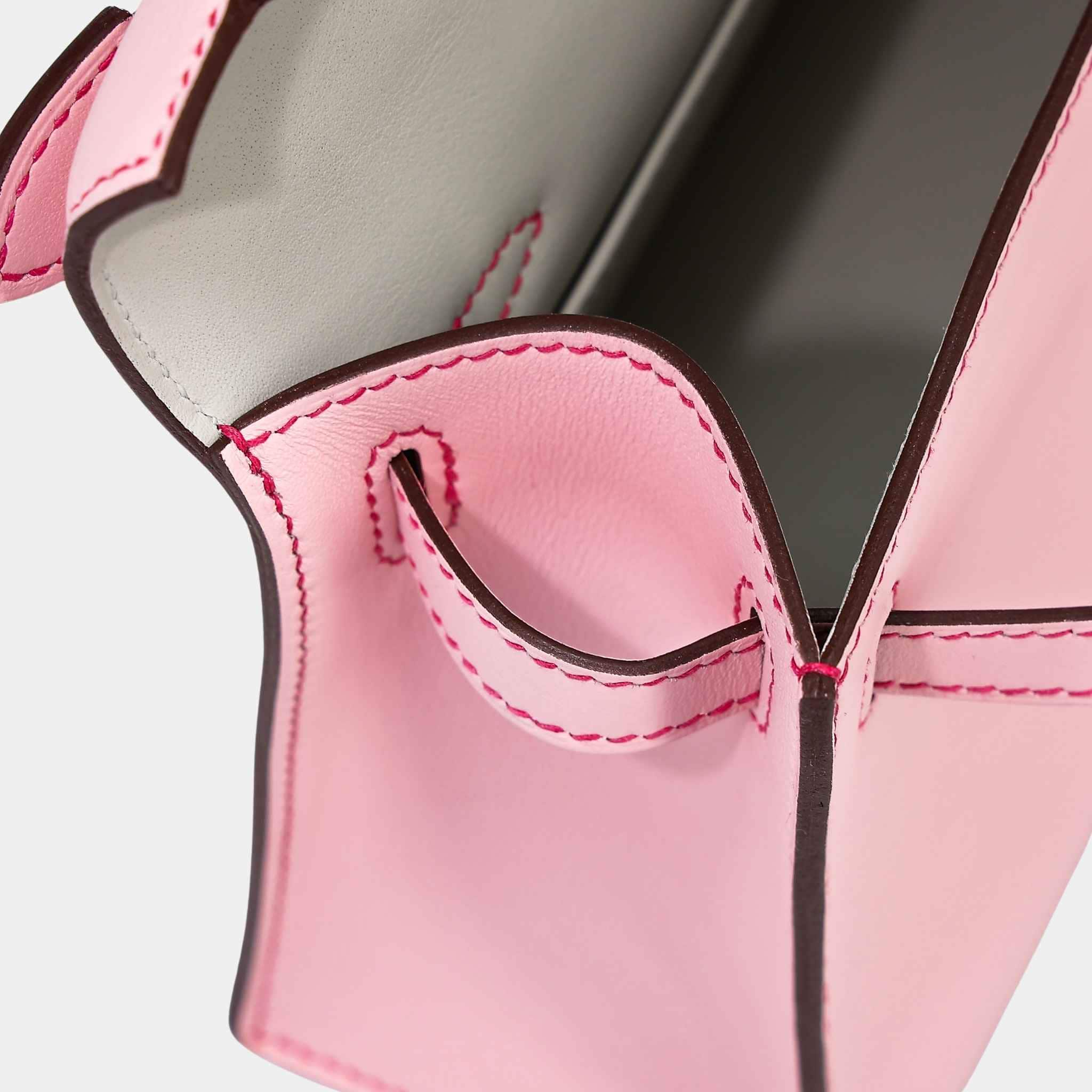 Kelly Pochette HSS Swift Rose Sakura/Gris Perle/Framboise PBHW - Image 3