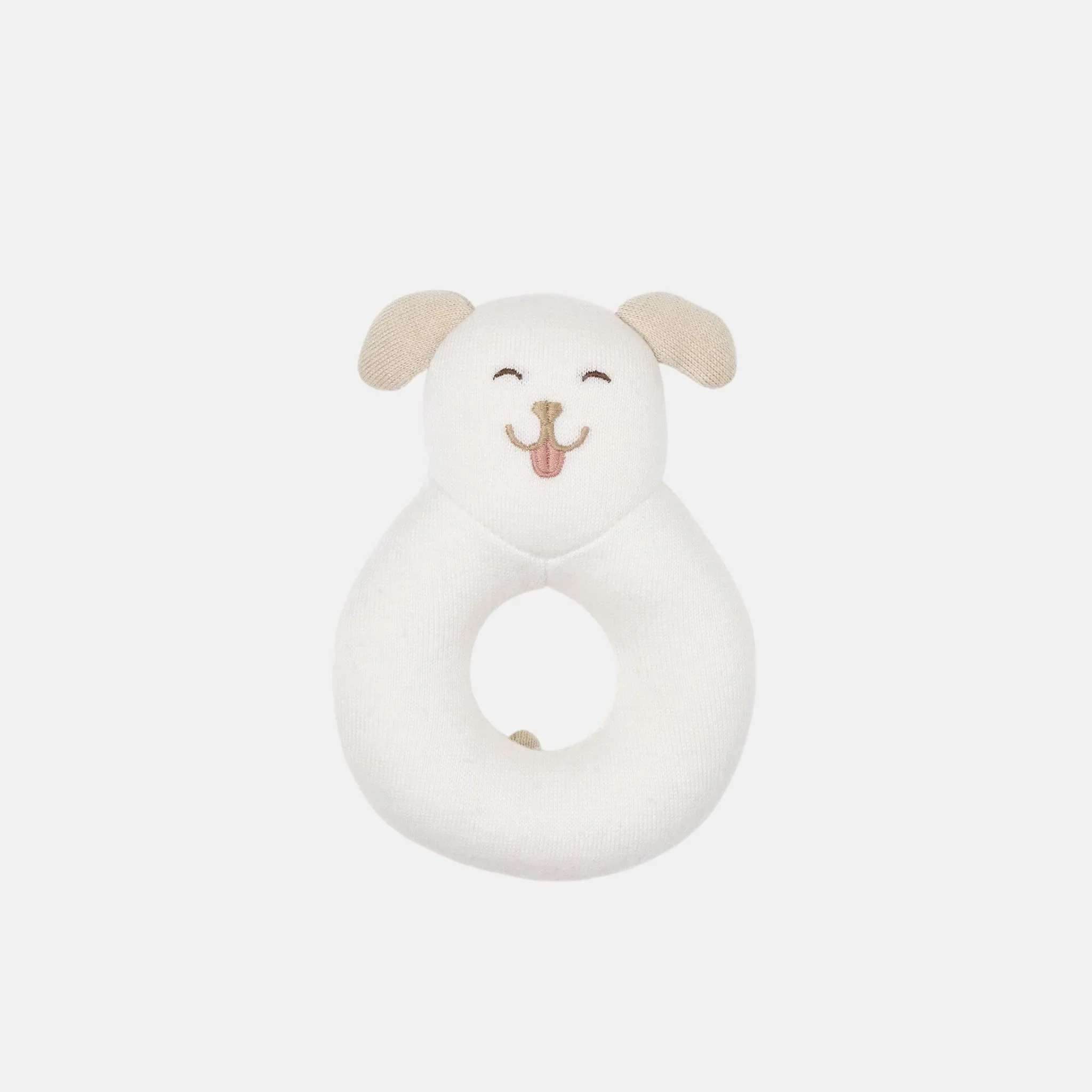 Baby Dog Rattle Virgin Wool