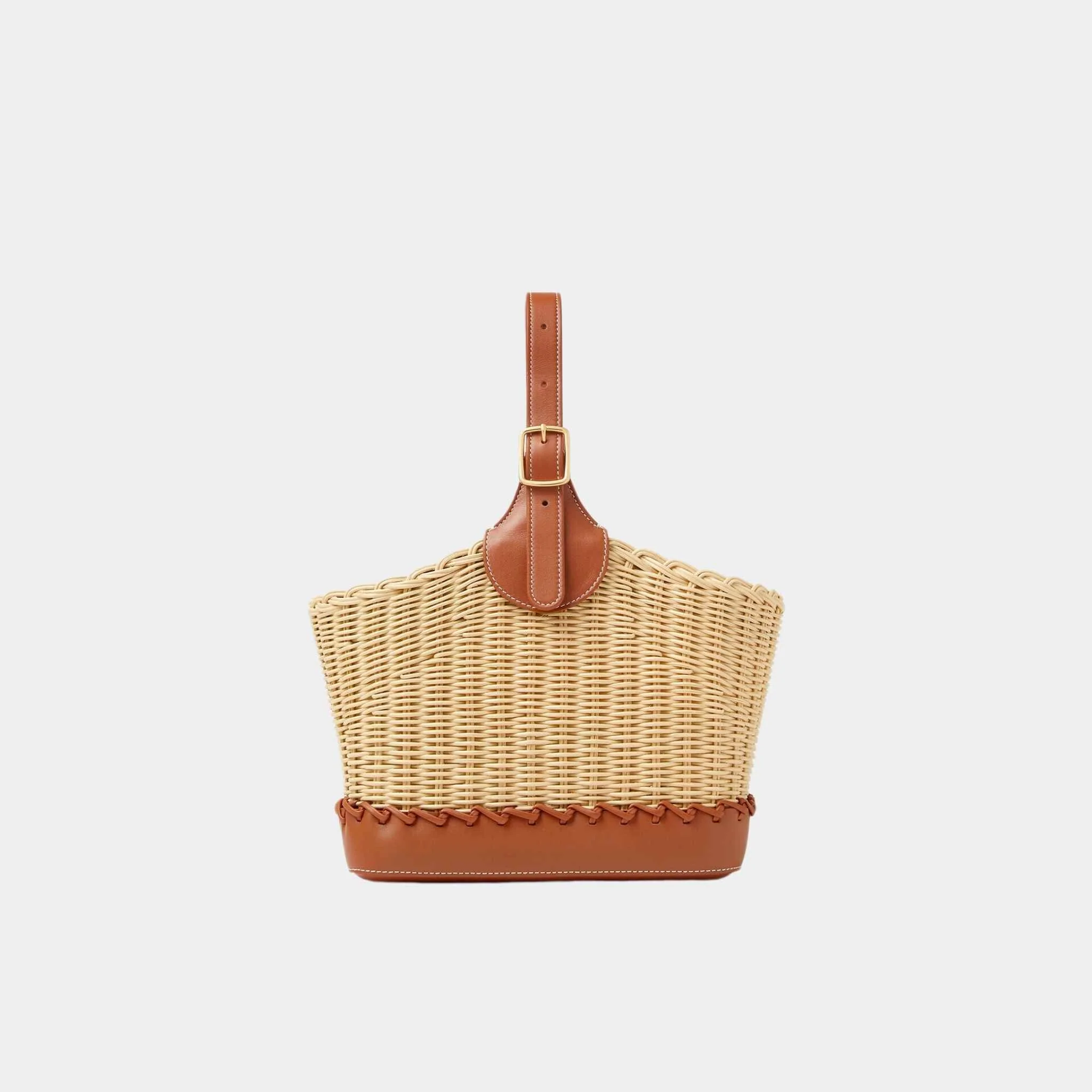 Bobbin Bucket Bag Wicker - Image 3