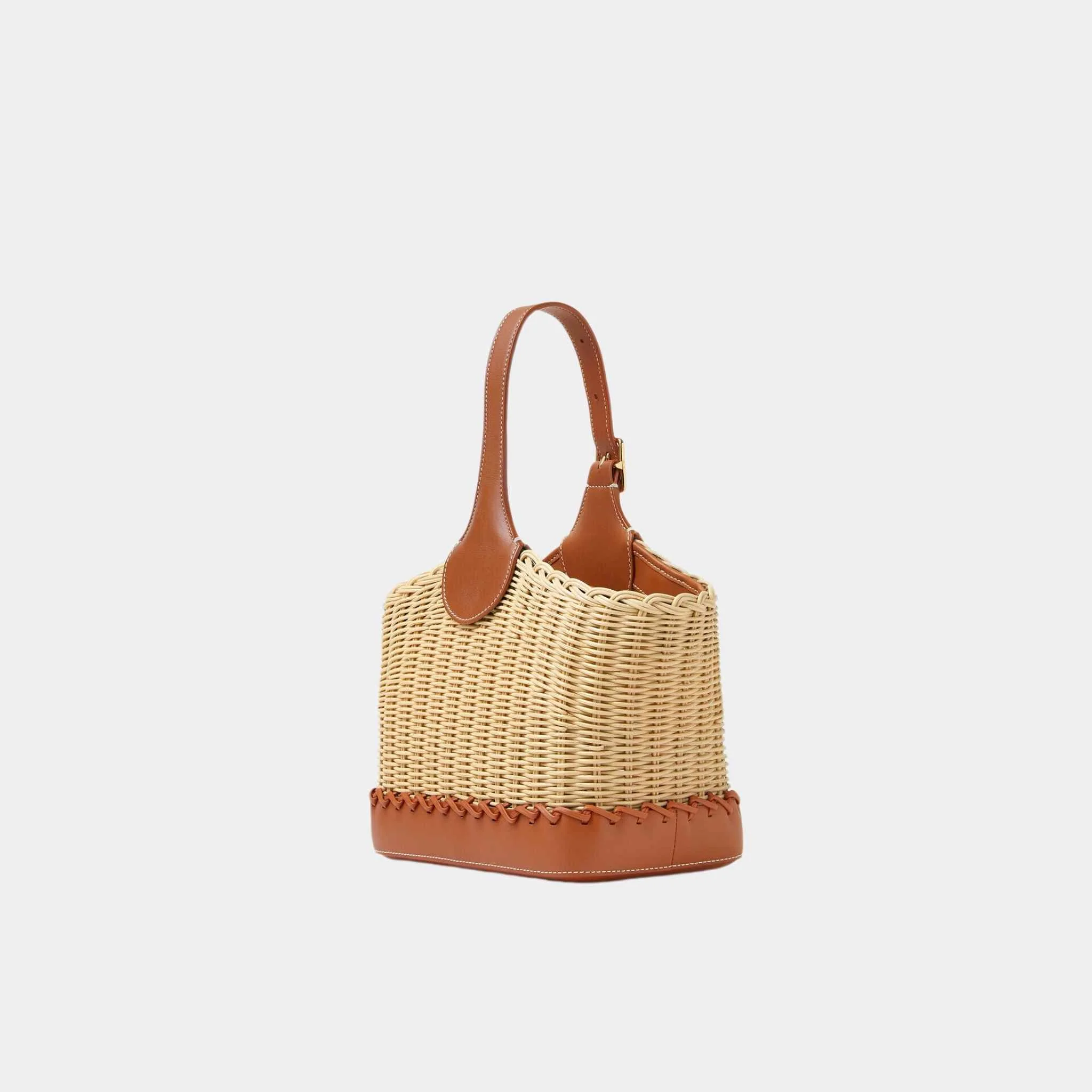 Bobbin Bucket Bag Wicker - Image 4