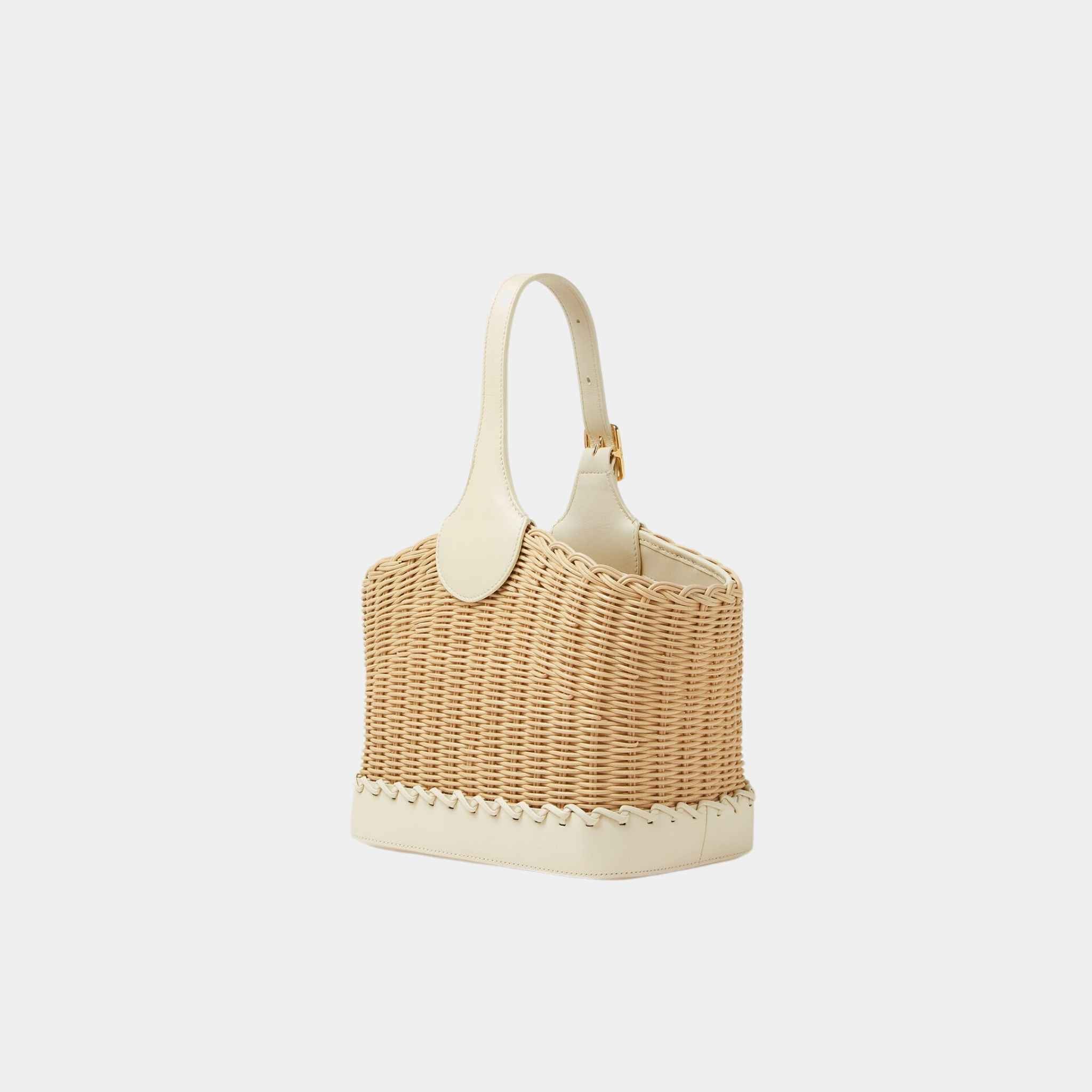 Bobbin Bucket Bag Wicker - Image 6