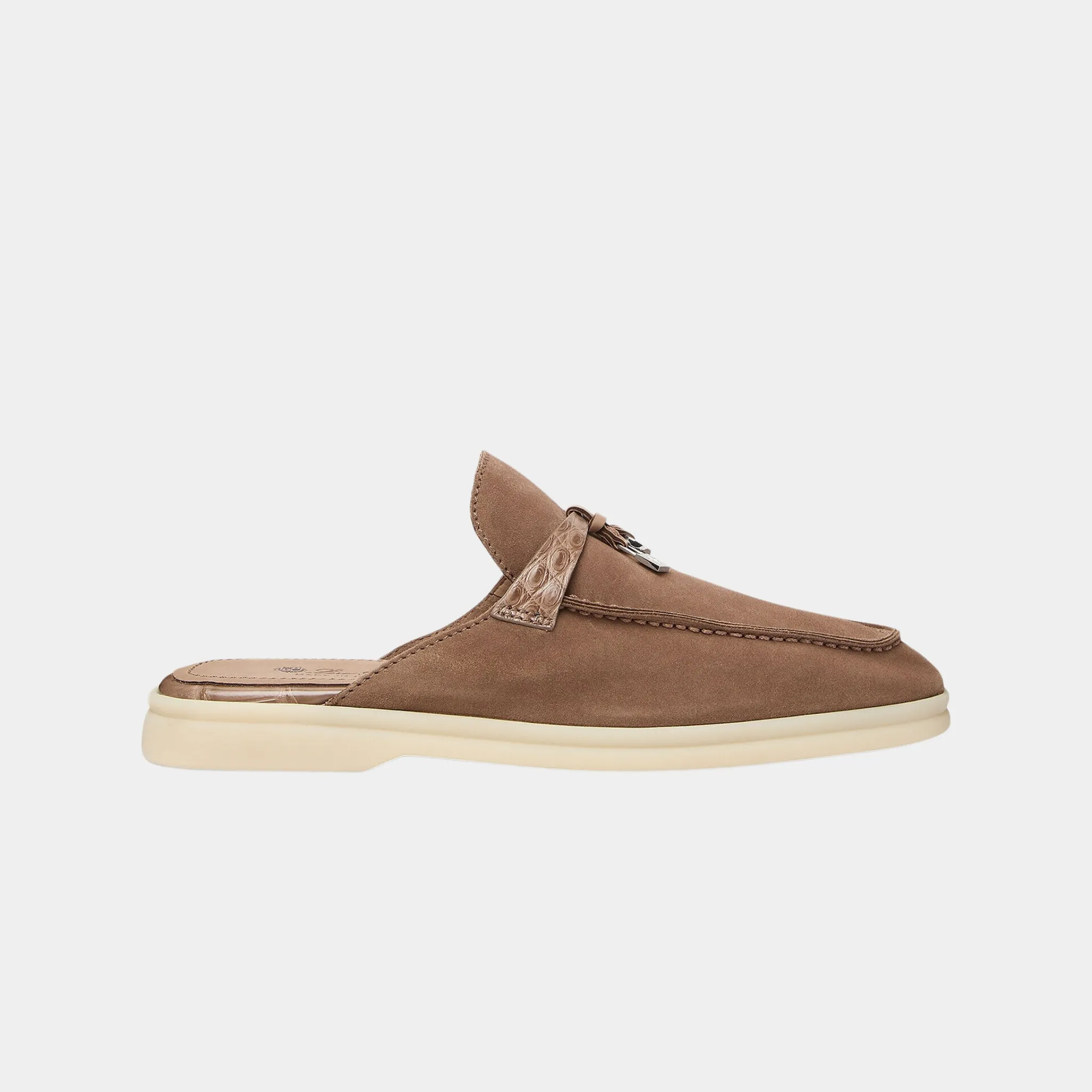 Charms Walk Babouche Loafer Suede With Alligator Saddles - Image 10