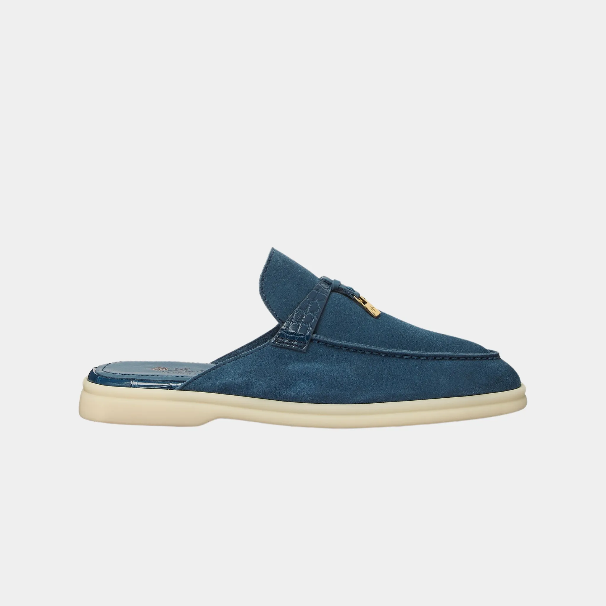 Charms Walk Babouche Loafer Suede With Alligator Saddles - Image 13