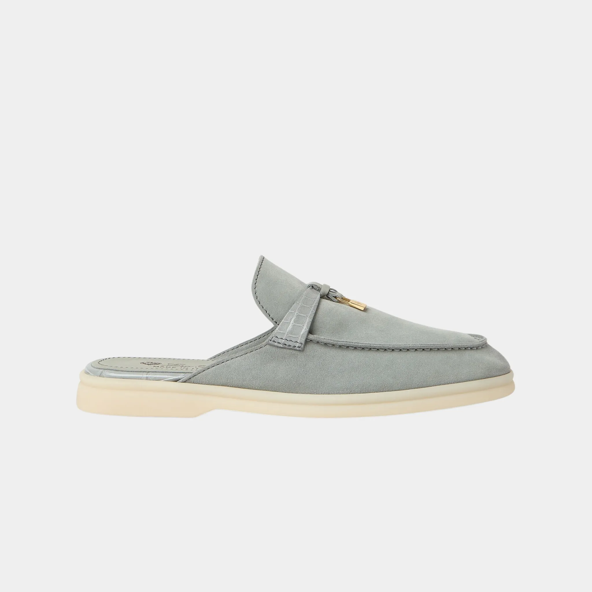 Charms Walk Babouche Loafer Suede With Alligator Saddles - Image 7