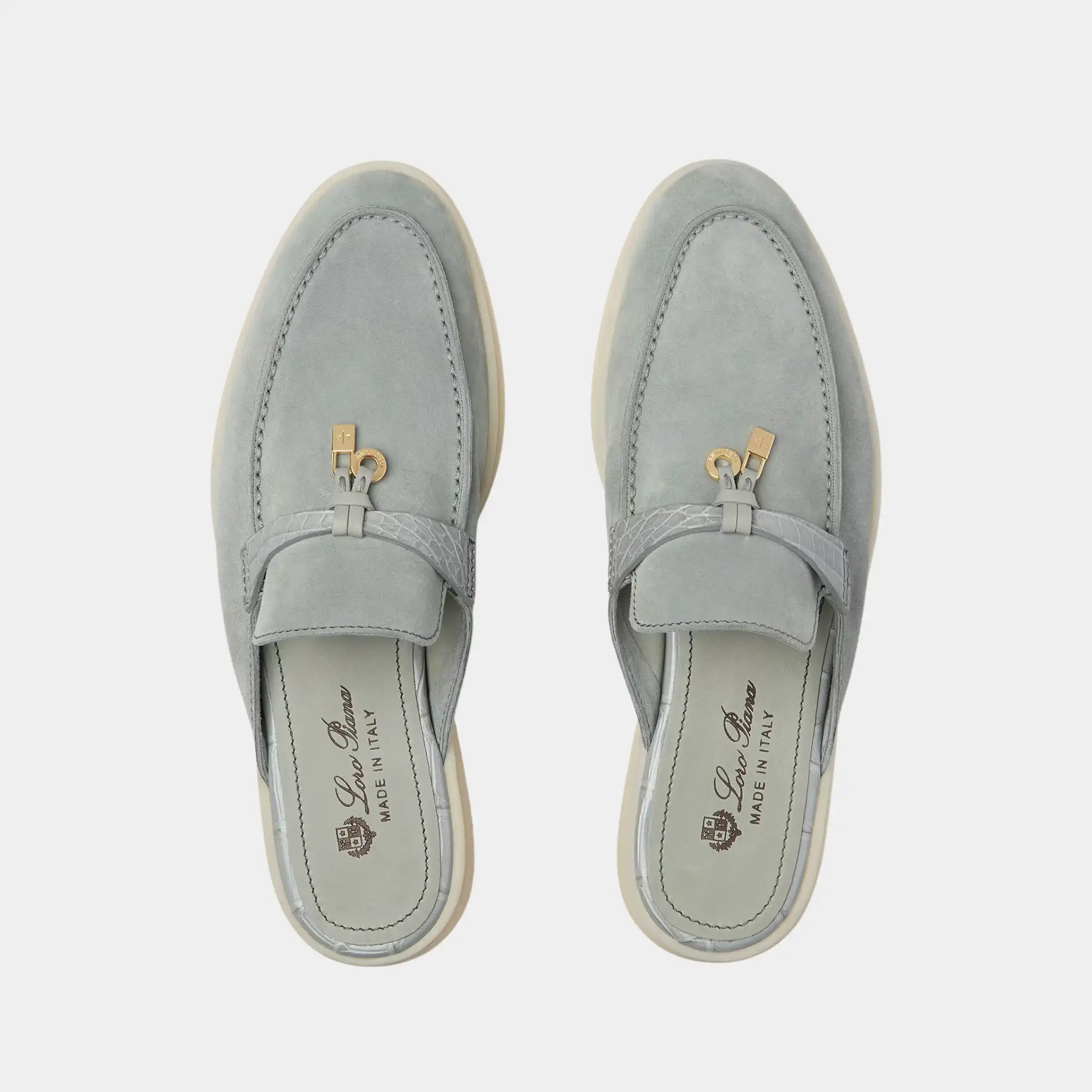 Charms Walk Babouche Loafer Suede With Alligator Saddles - Image 8