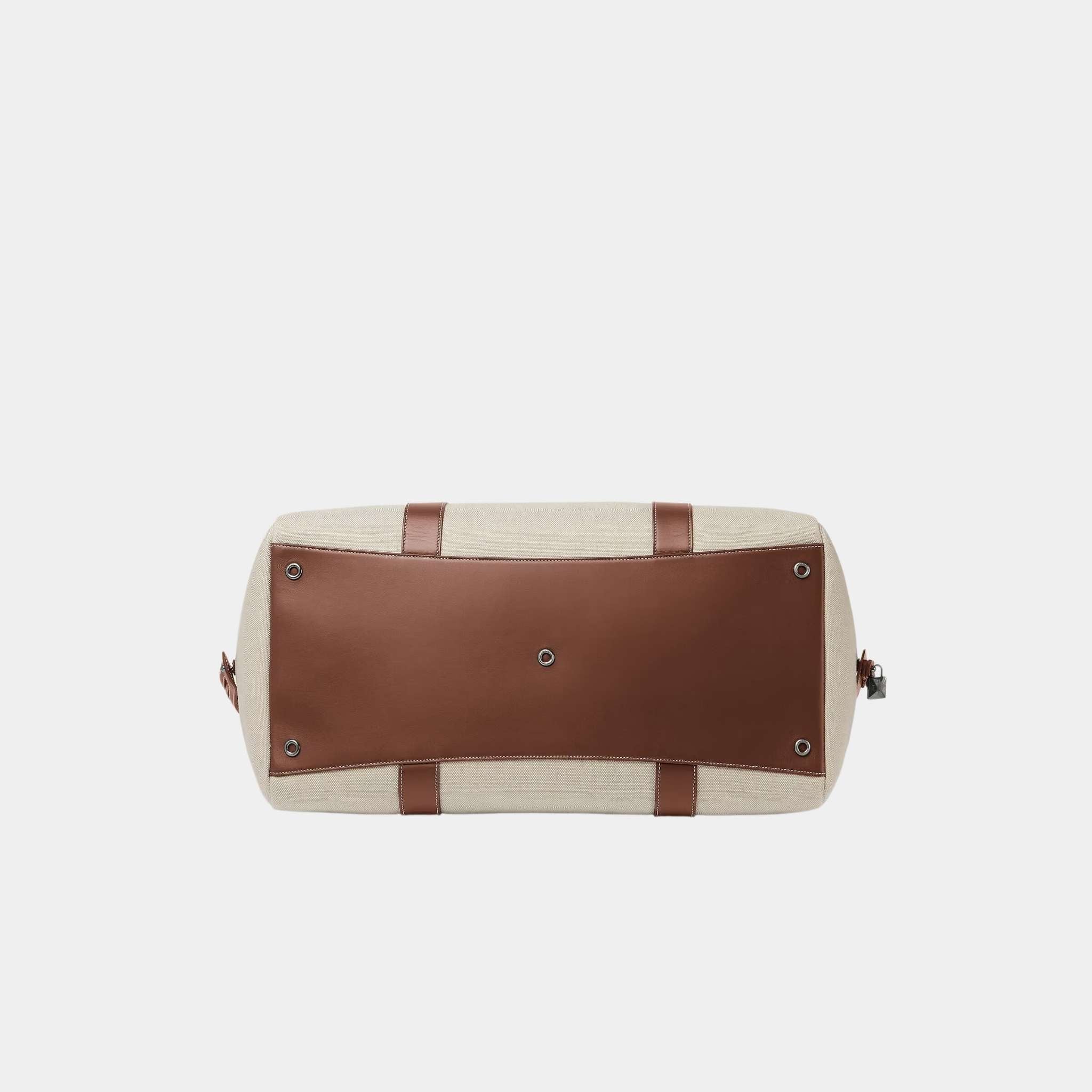 Loom Weekender Bag L42 Cotton-Linen And Calfskin - Image 3
