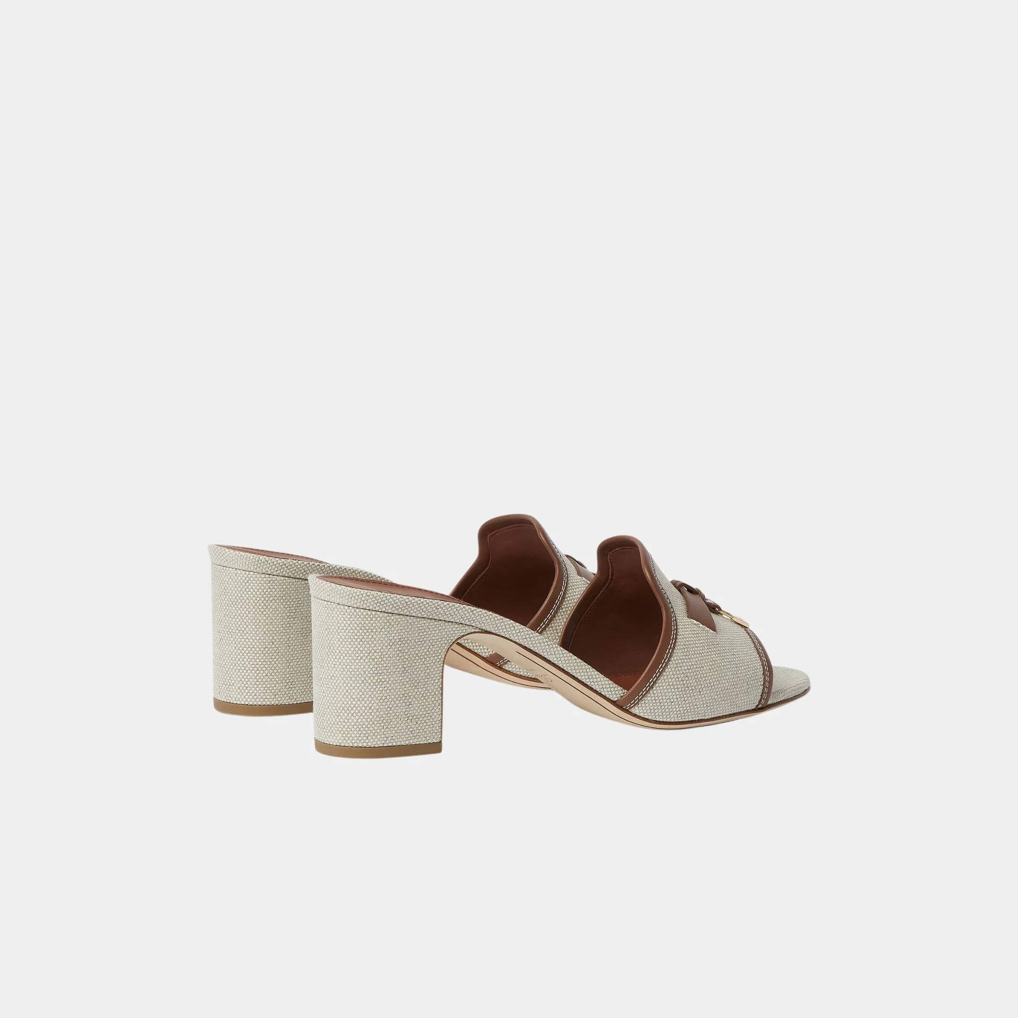 Summer Charms Heeled Sandal in Cotton and Linen - Image 3