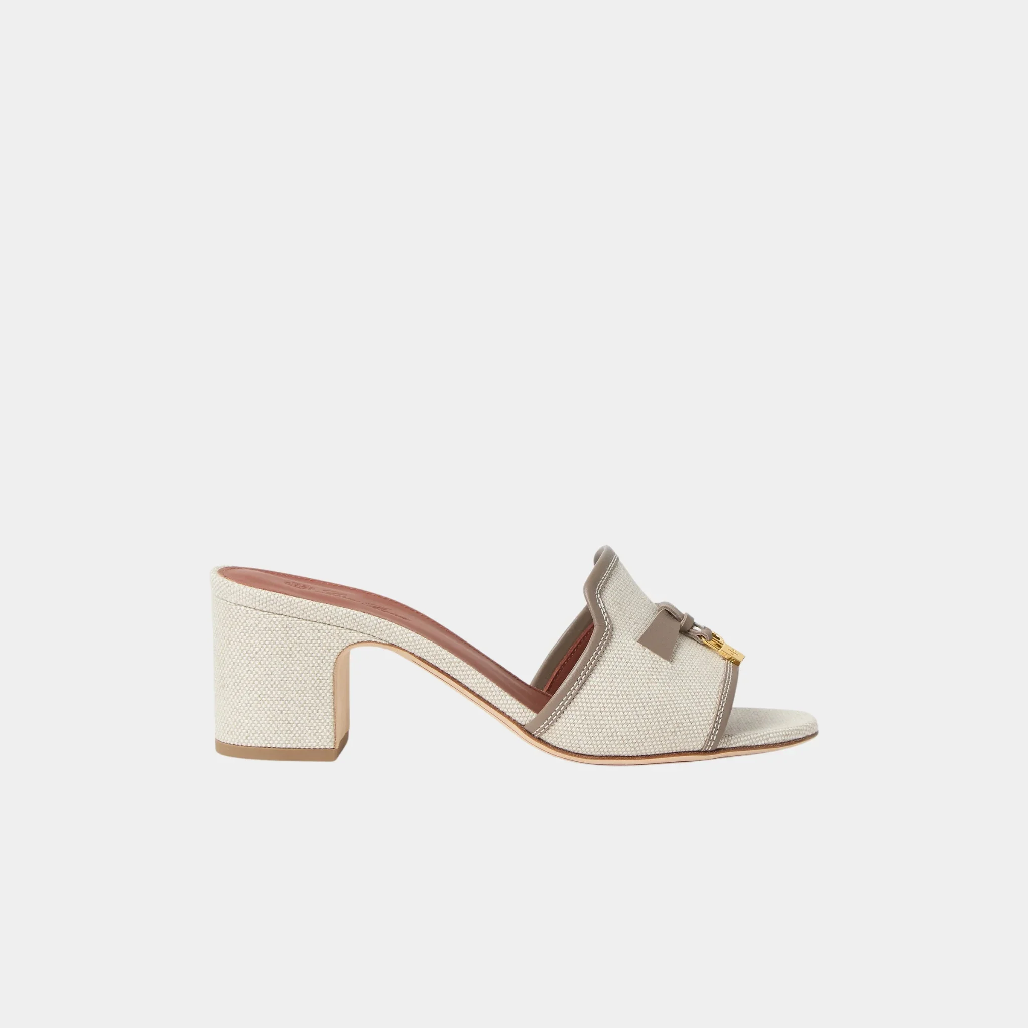 Summer Charms Heeled Sandal in Cotton and Linen - Image 4