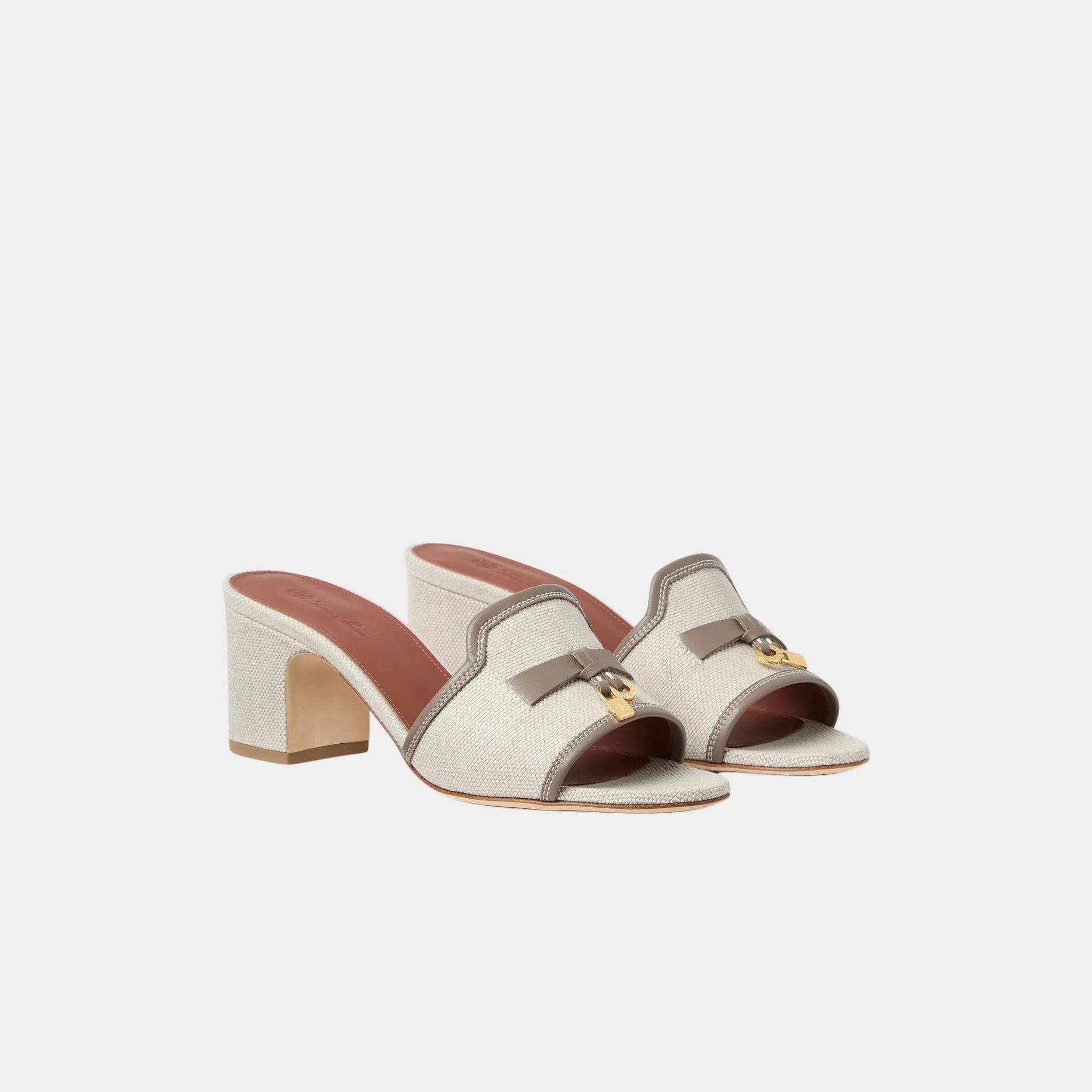 Summer Charms Heeled Sandal in Cotton and Linen - Image 5