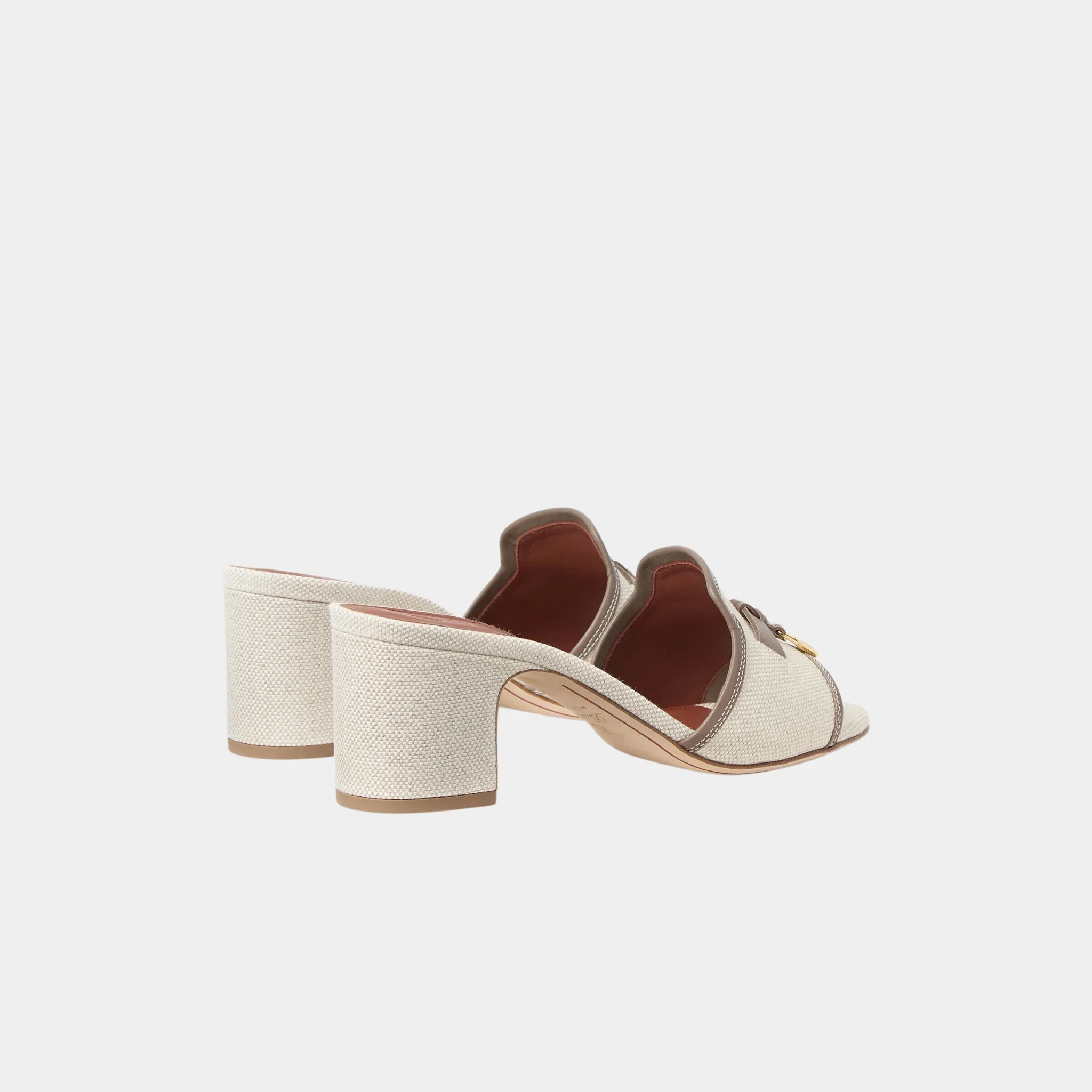 Summer Charms Heeled Sandal in Cotton and Linen - Image 6