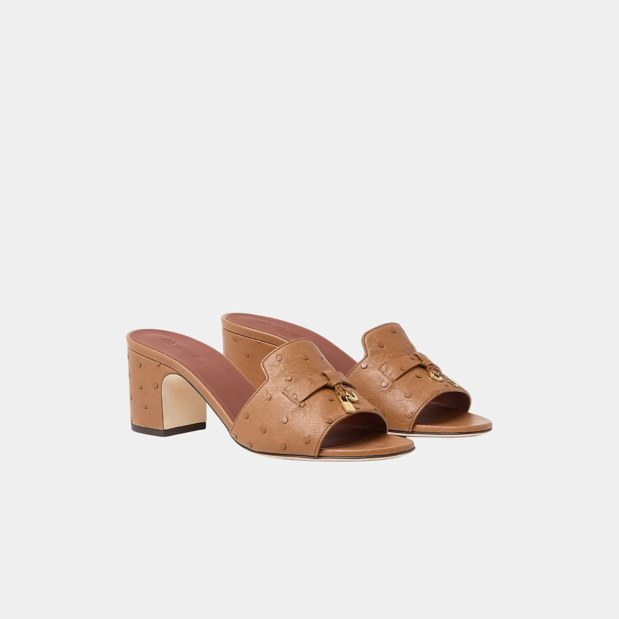 Summer Charms Heeled Sandal Ostrich Leather - Image 11