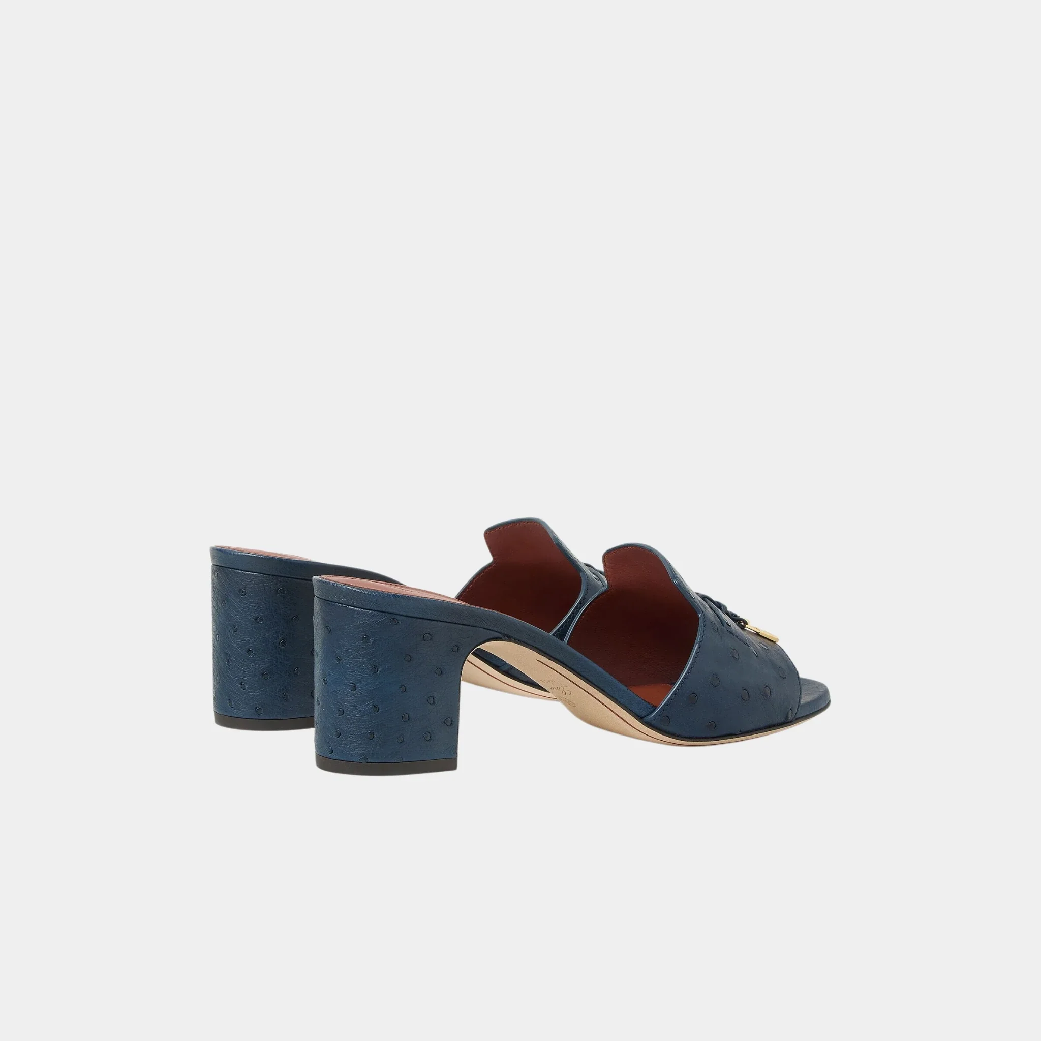 Summer Charms Heeled Sandal Ostrich Leather - Image 15