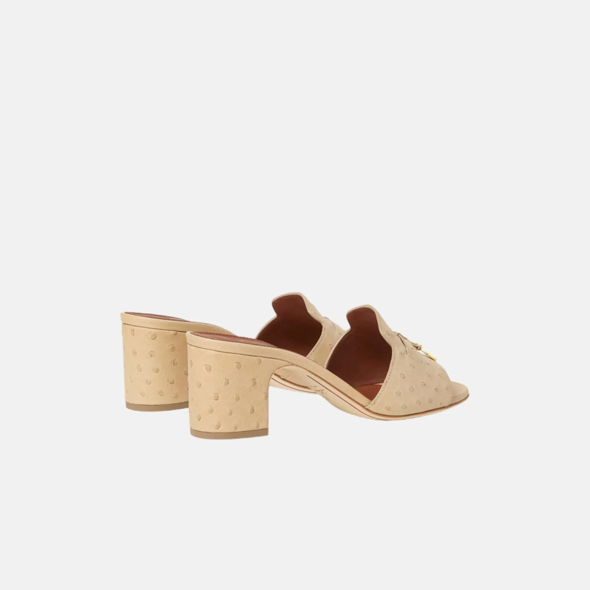 Summer Charms Heeled Sandal Ostrich Leather - Image 3