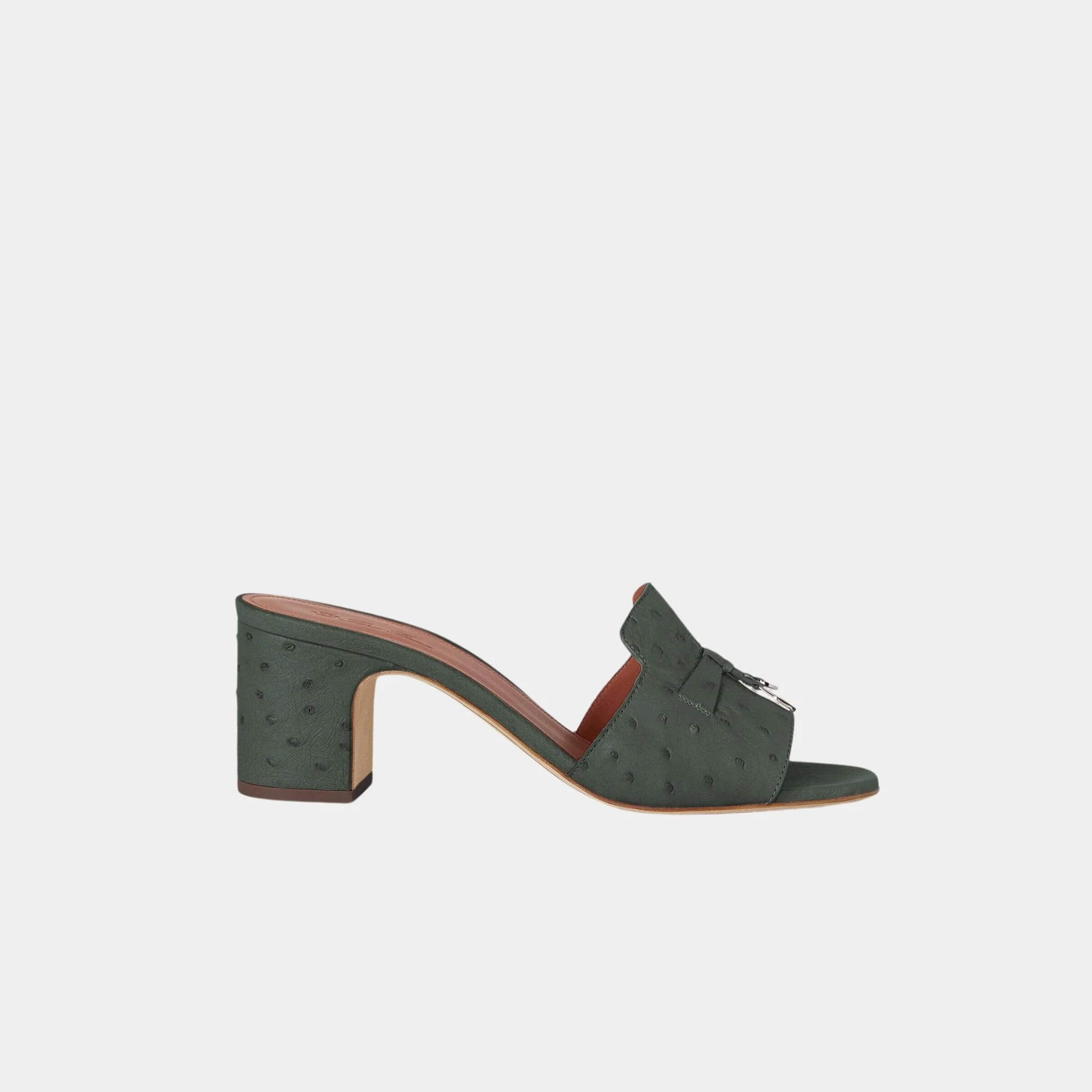 Summer Charms Heeled Sandal Ostrich Leather - Image 4