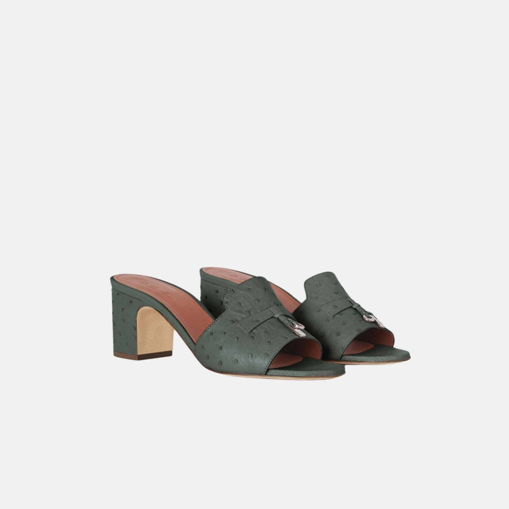 Summer Charms Heeled Sandal Ostrich Leather - Image 5