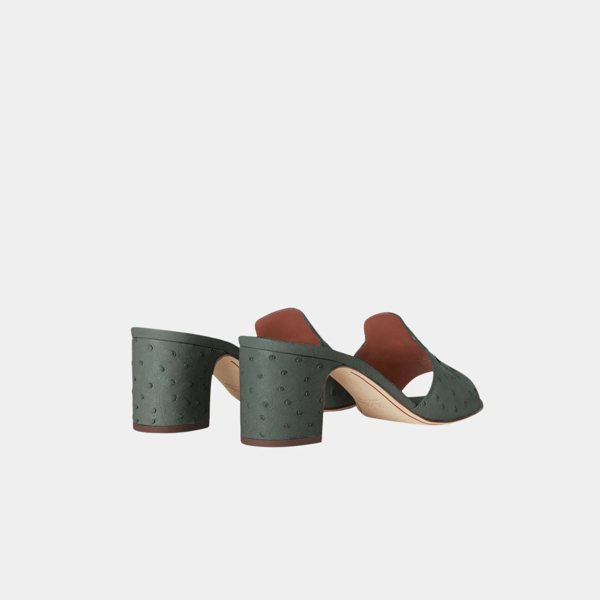 Summer Charms Heeled Sandal Ostrich Leather - Image 6