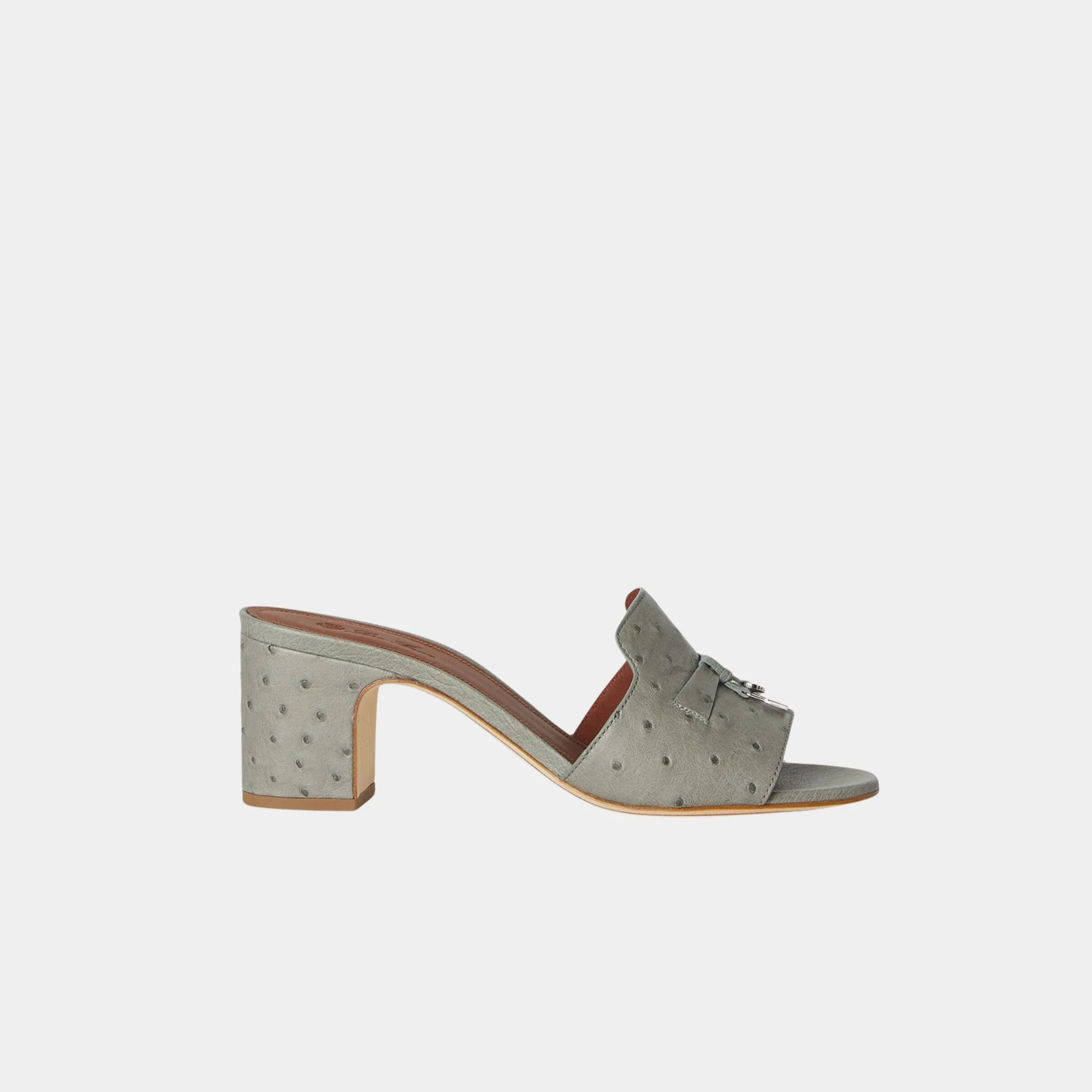 Summer Charms Heeled Sandal Ostrich Leather - Image 7