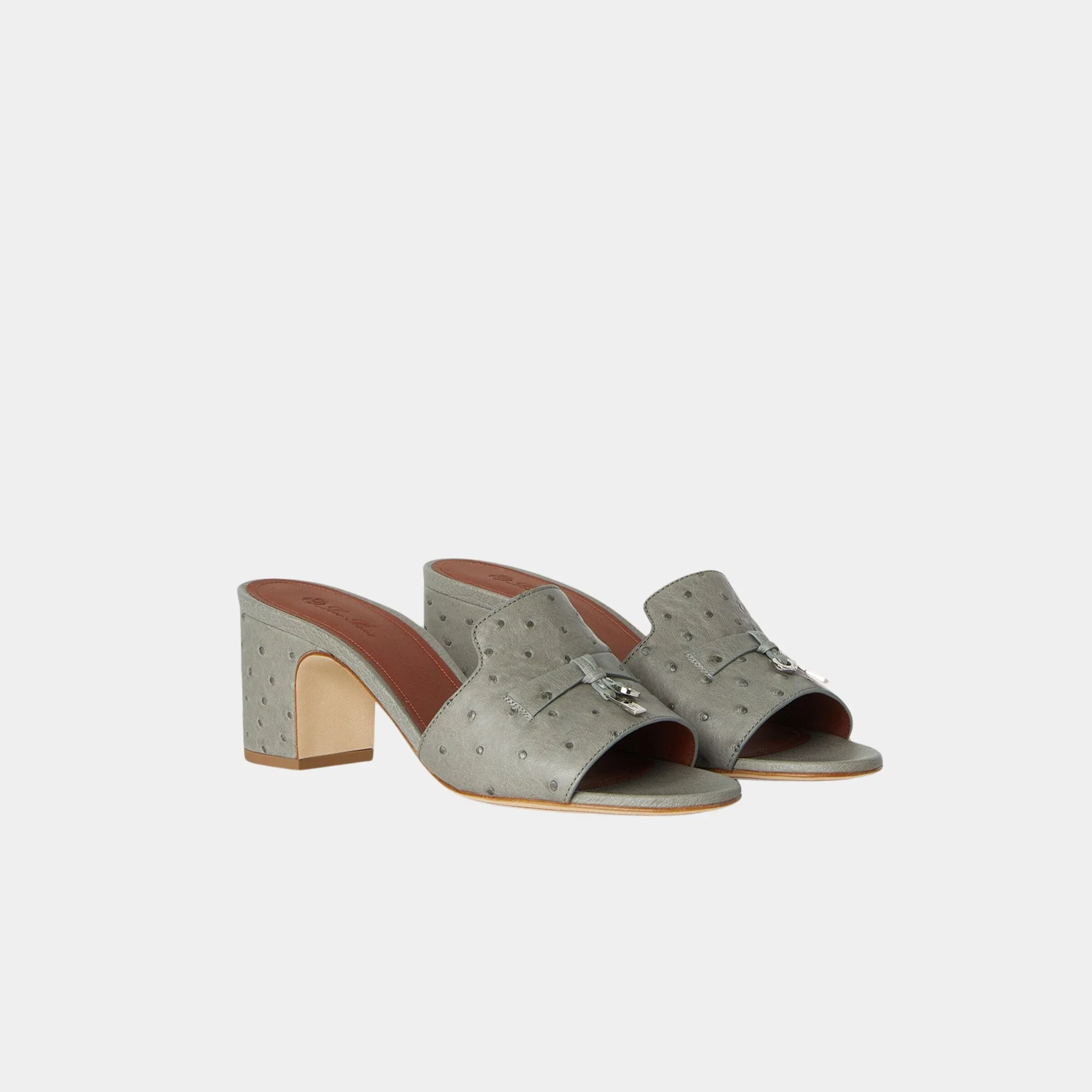 Summer Charms Heeled Sandal Ostrich Leather - Image 9