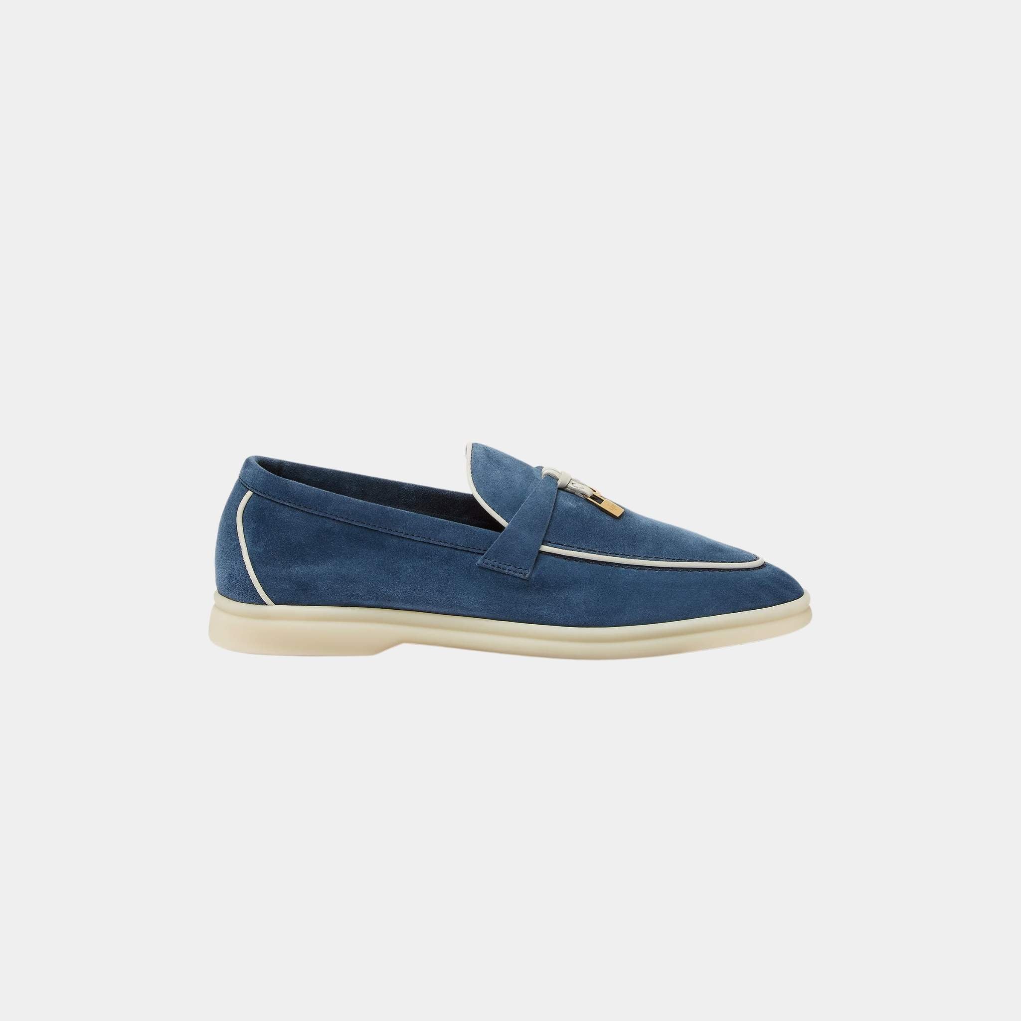 Summer Charms Walk Loafers In Suede Goatskin - Image 7