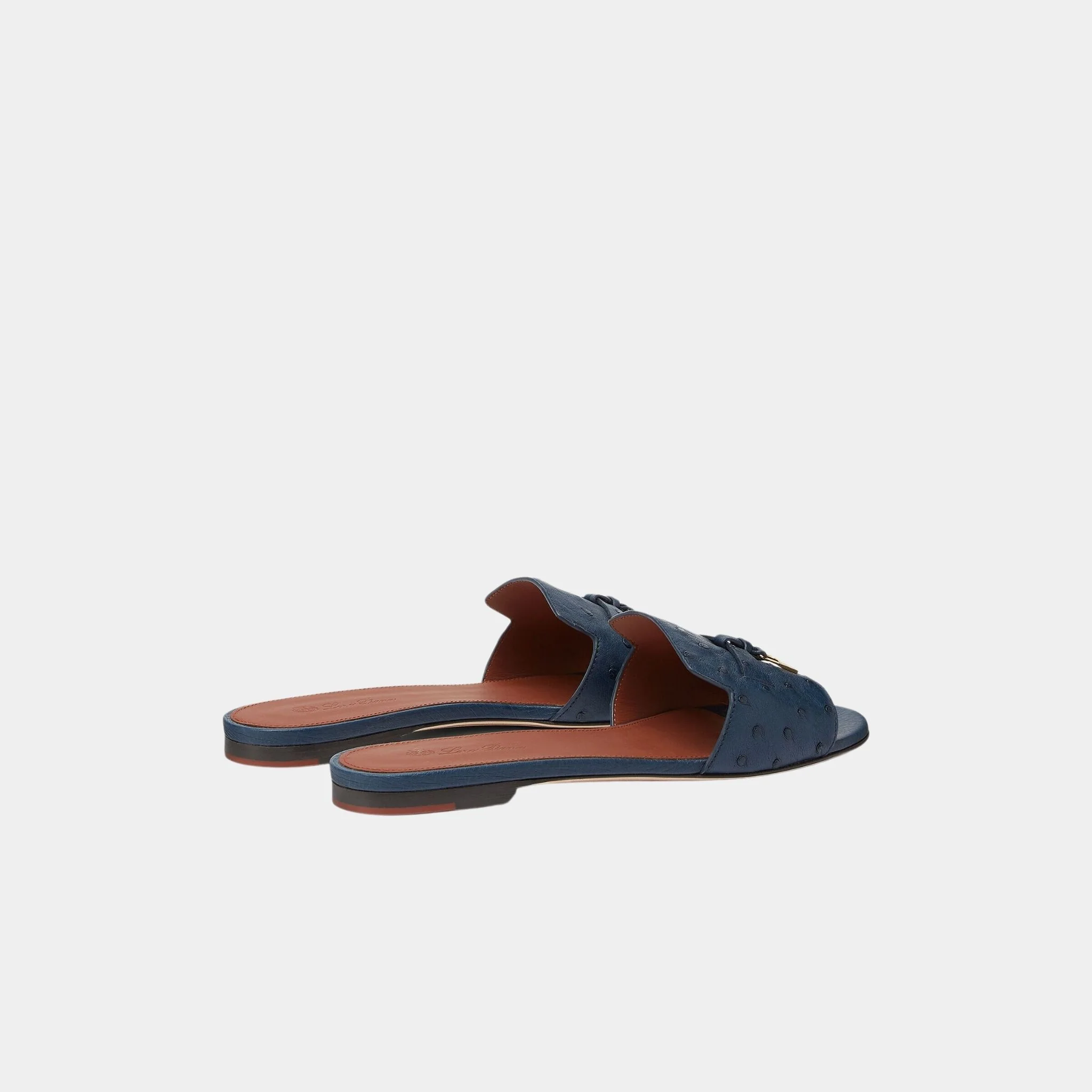 Summer Charms Ostrich Leather Flat Sandal - Image 12