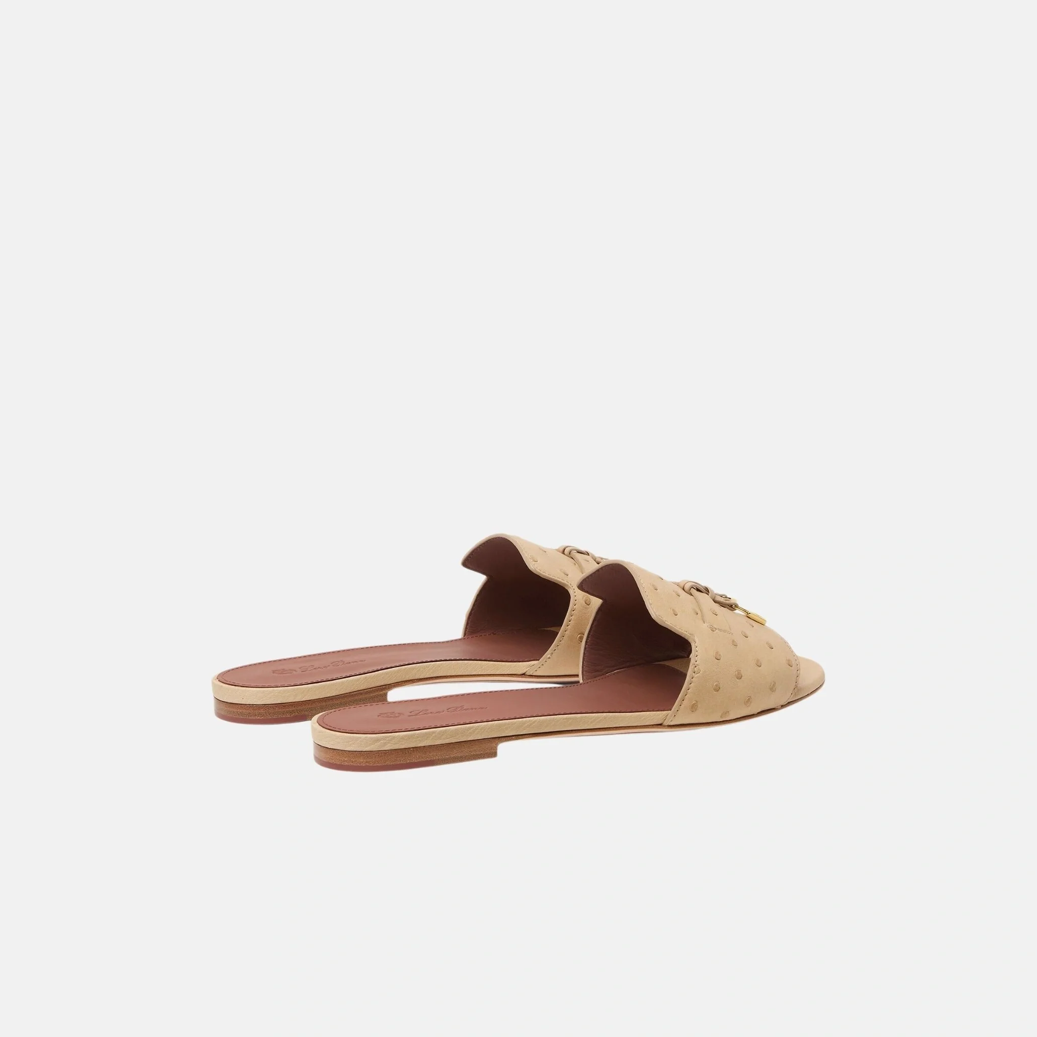 Summer Charms Ostrich Leather Flat Sandal - Image 3
