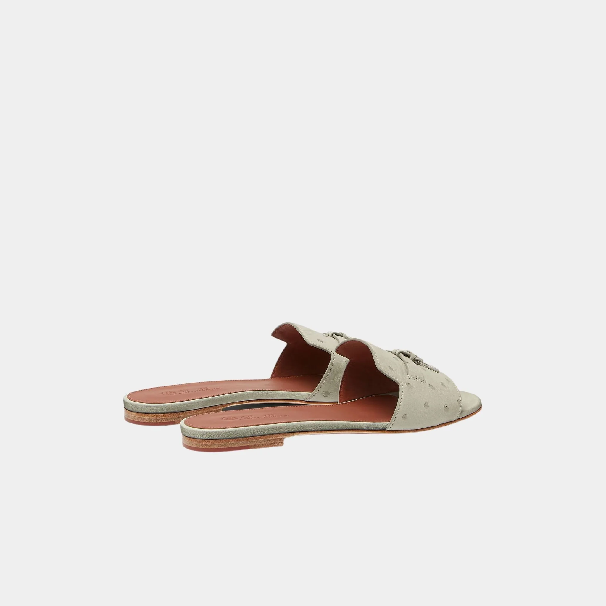 Summer Charms Ostrich Leather Flat Sandal - Image 9