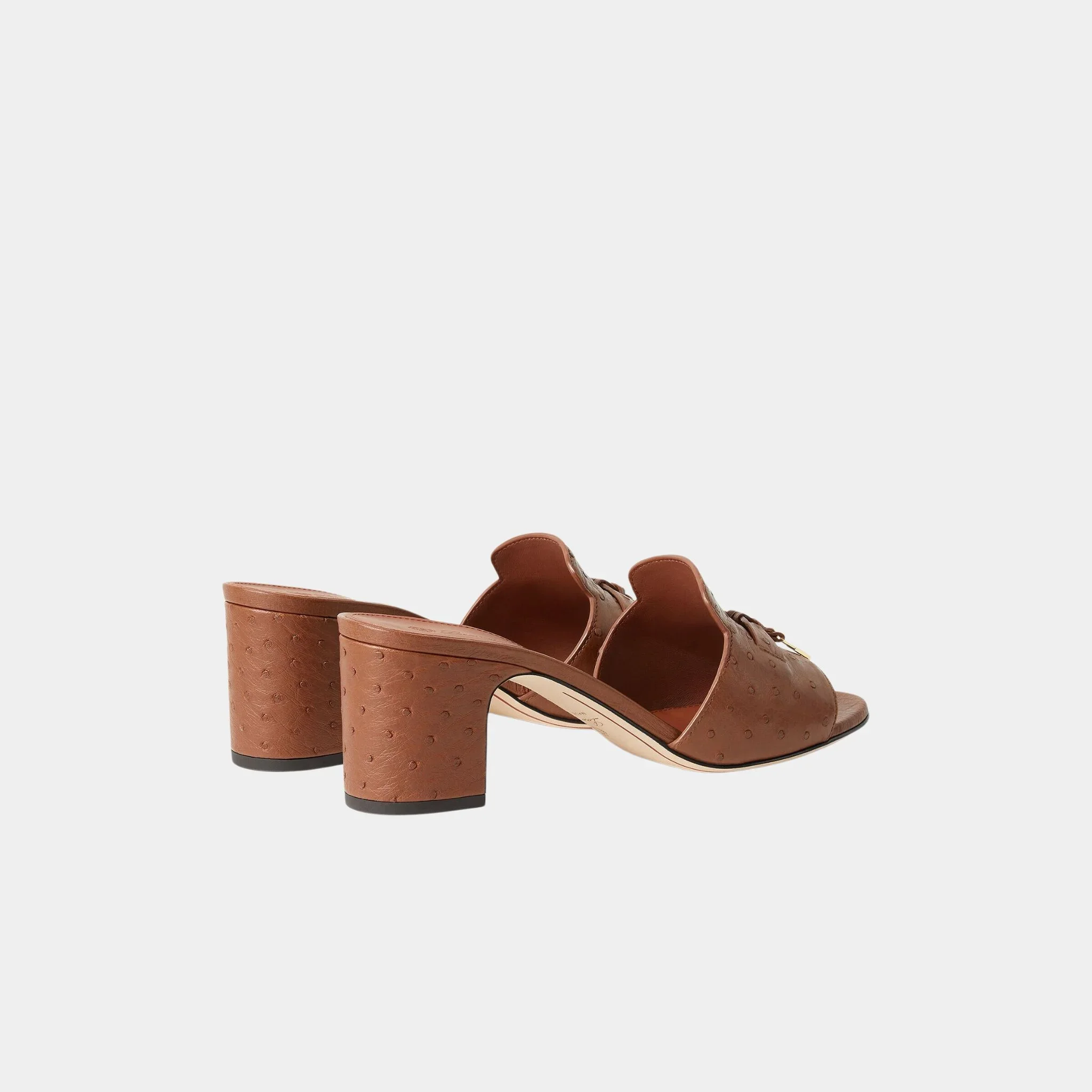 Summer Charms Sandal Heeled Ostrich Leather - Image 12