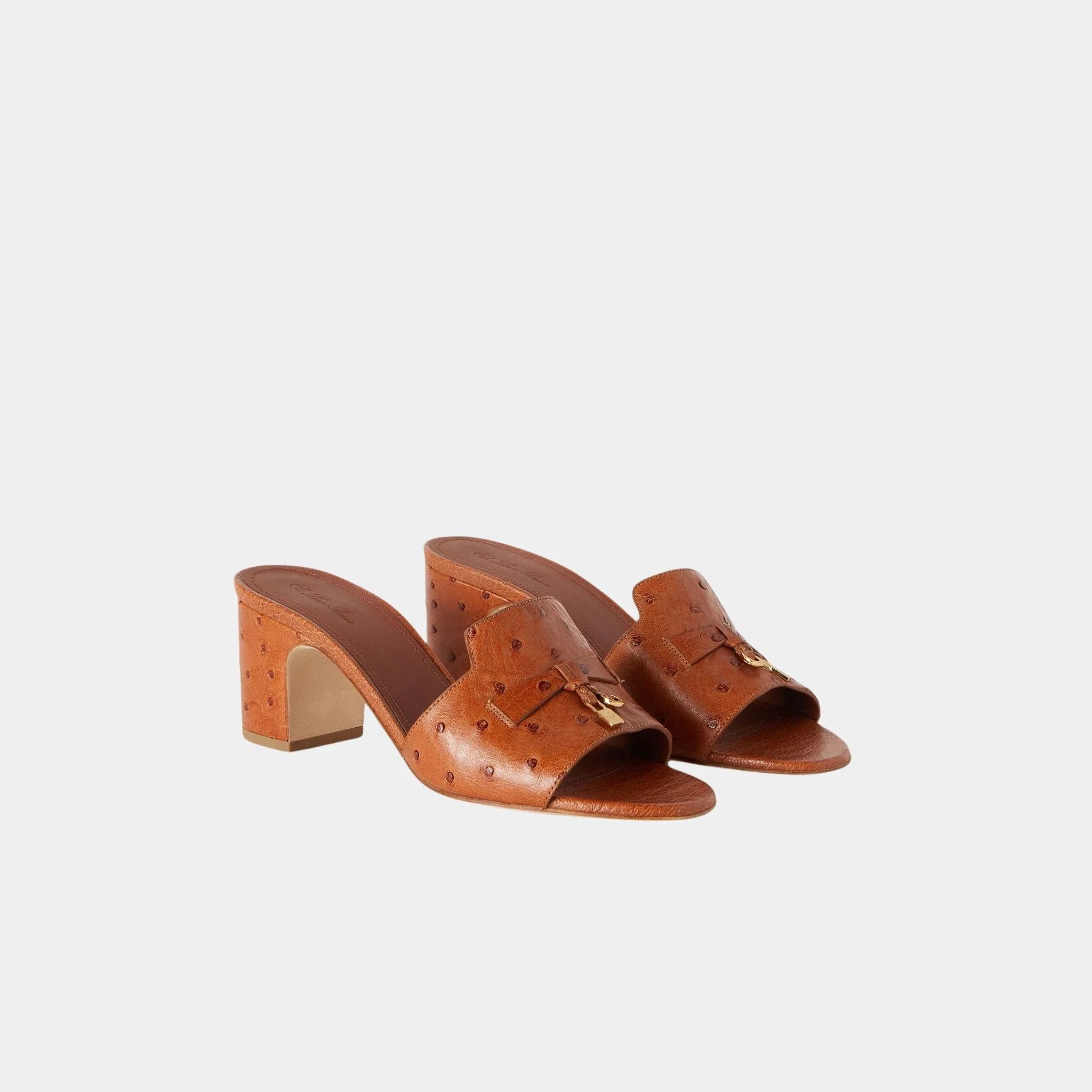Summer Charms Sandal Heeled Ostrich Leather - Image 14