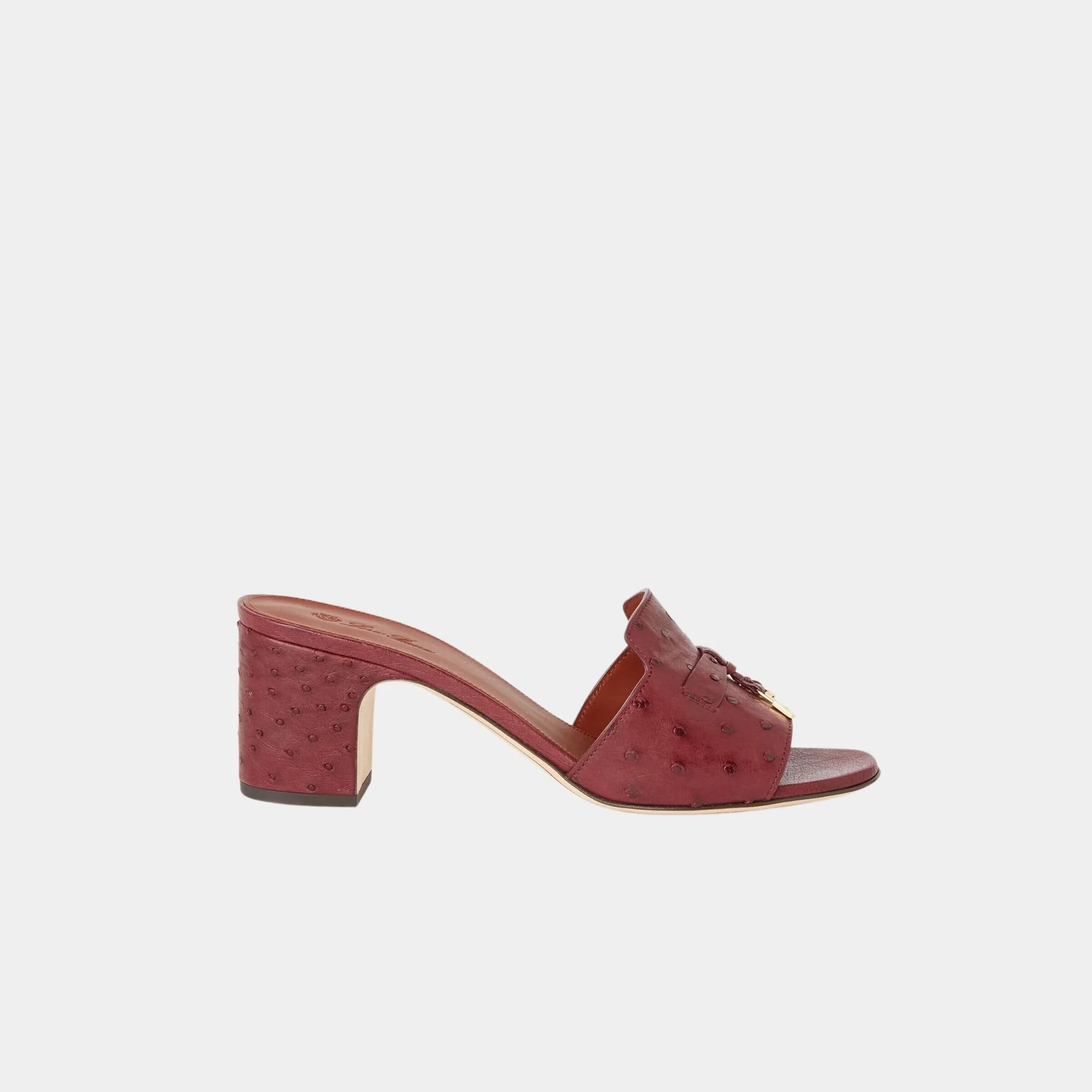Summer Charms Sandal Heeled Ostrich Leather - Image 4