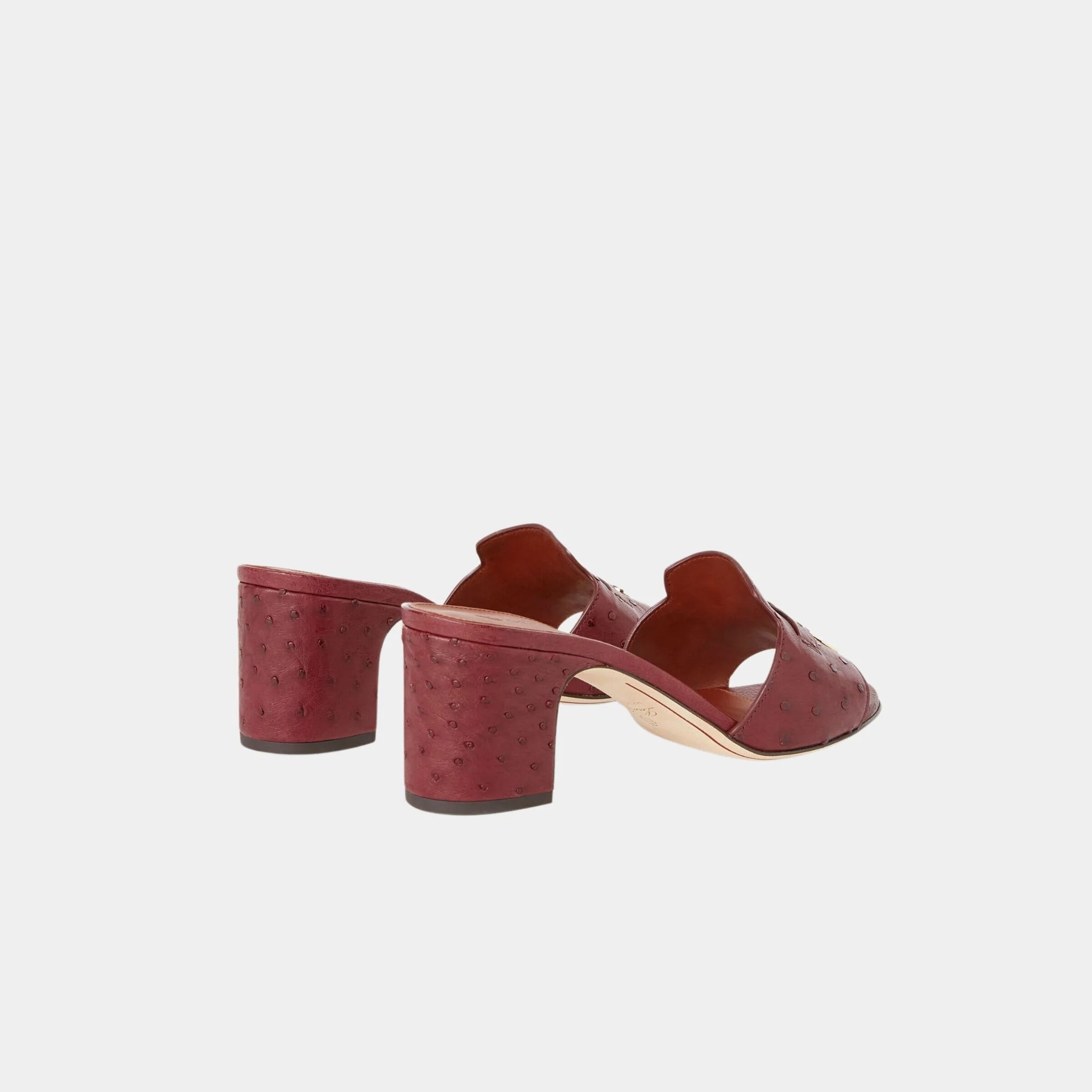 Summer Charms Sandal Heeled Ostrich Leather - Image 6