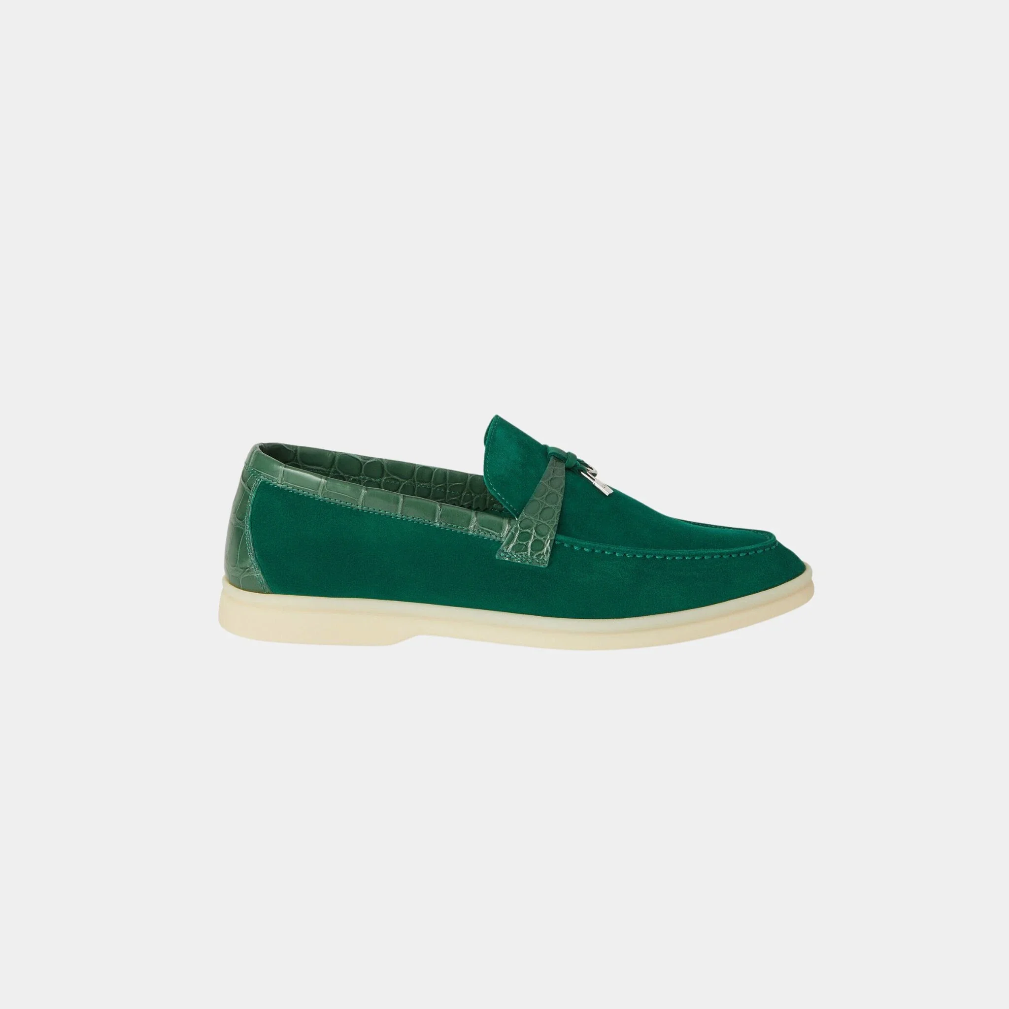 Summer Charms Walk Loafer Suede with Alligator Skin - Image 13