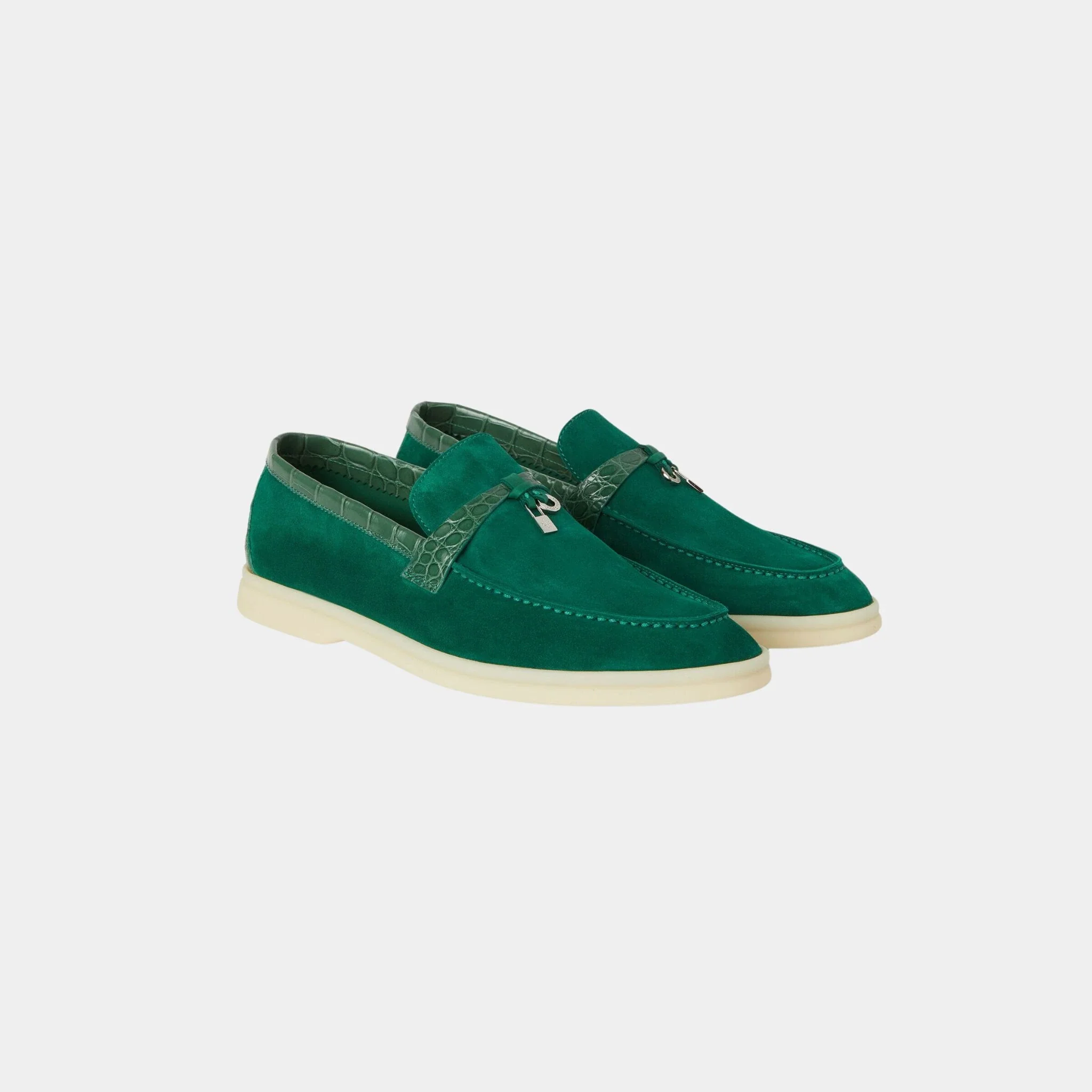 Summer Charms Walk Loafer Suede with Alligator Skin - Image 14