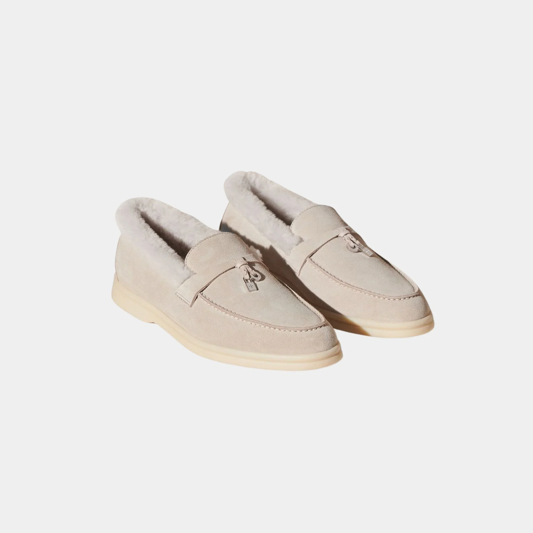 Summer Charms Walk Loafer Suede with Beaver Fur - Image 2