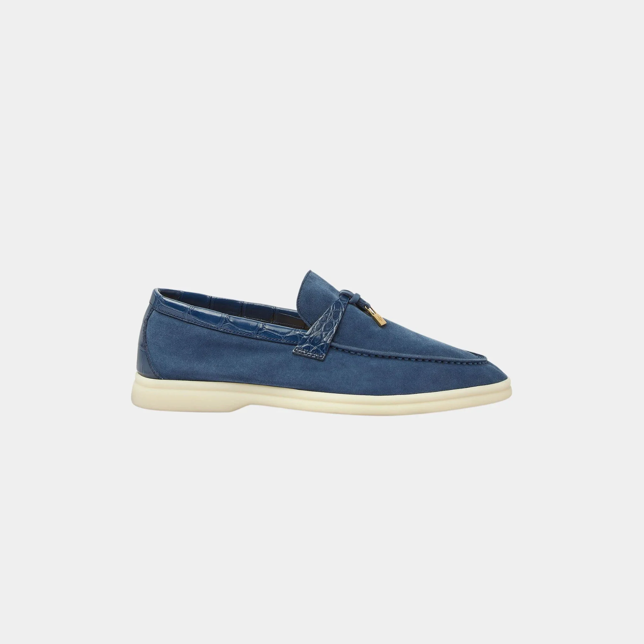 Summer Charms Walk Loafers Suede with Alligator Skin - Image 13