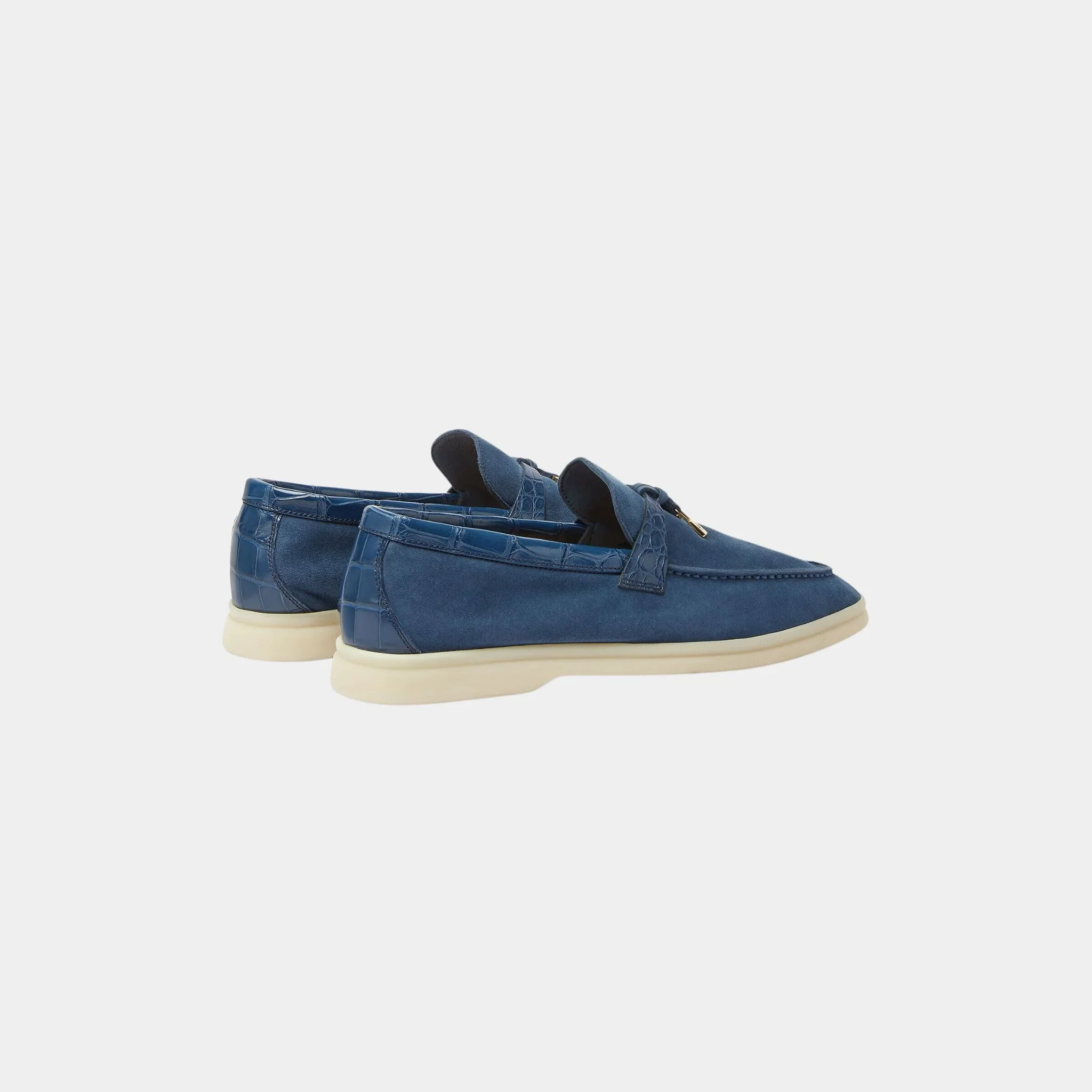 Summer Charms Walk Loafers Suede with Alligator Skin - Image 15
