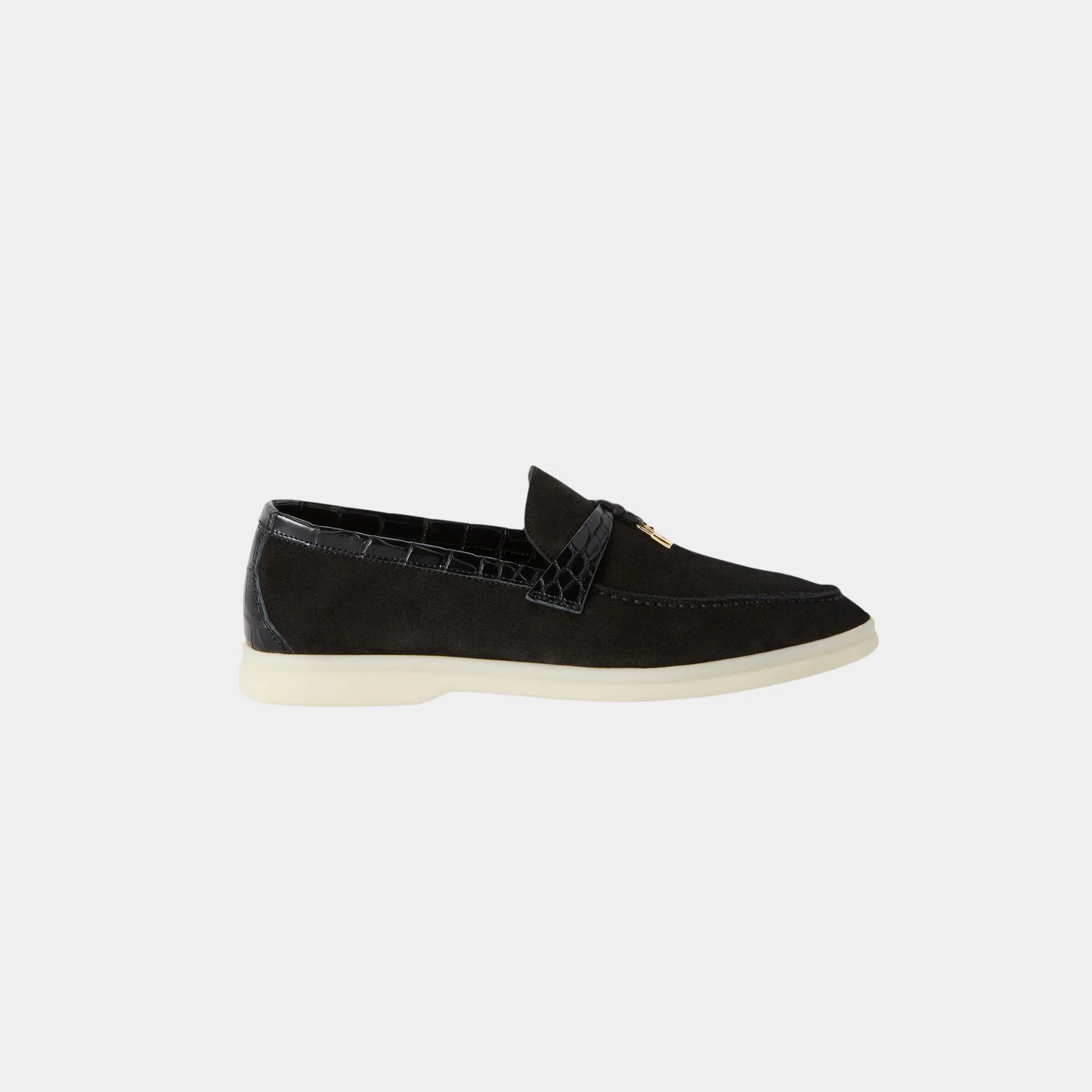 Summer Charms Walk Loafers Suede with Alligator Skin - Image 16