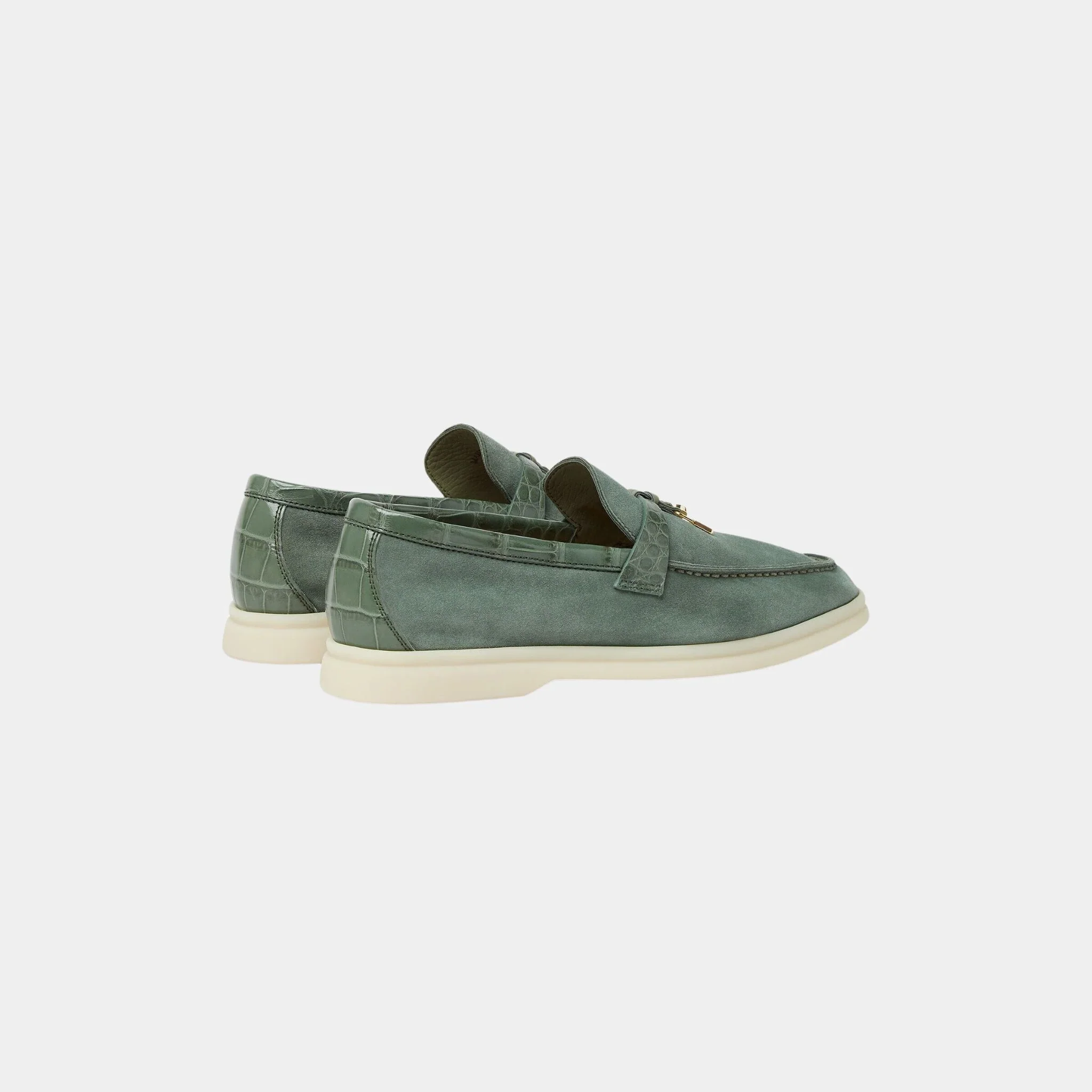 Summer Charms Walk Loafers Suede with Alligator Skin - Image 3