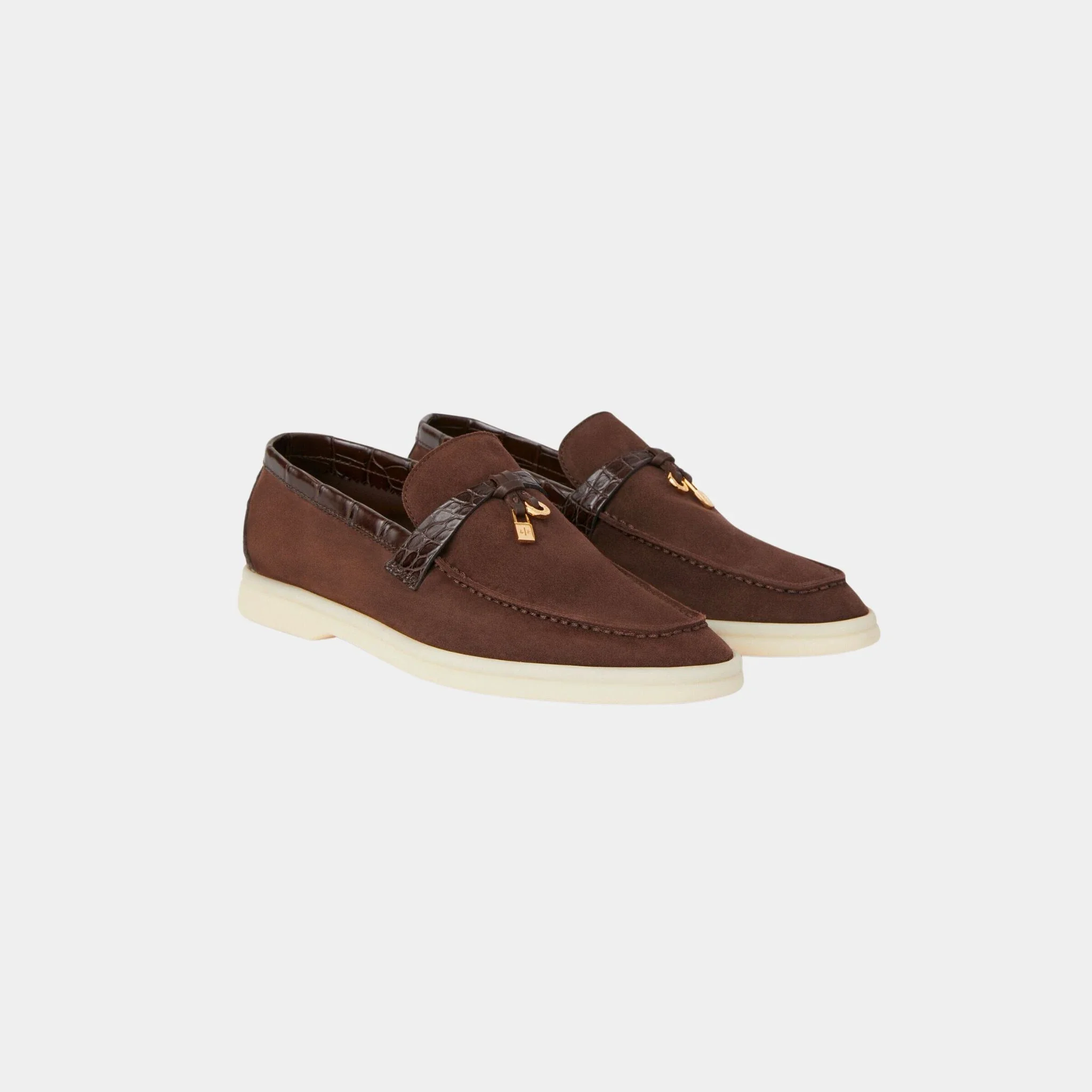 Summer Charms Walk Loafers Suede with Alligator Skin - Image 8
