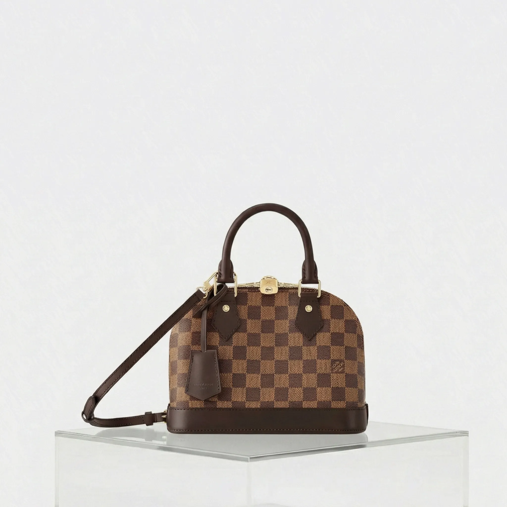 Alma BB Damier Ebene Canvas Handbag