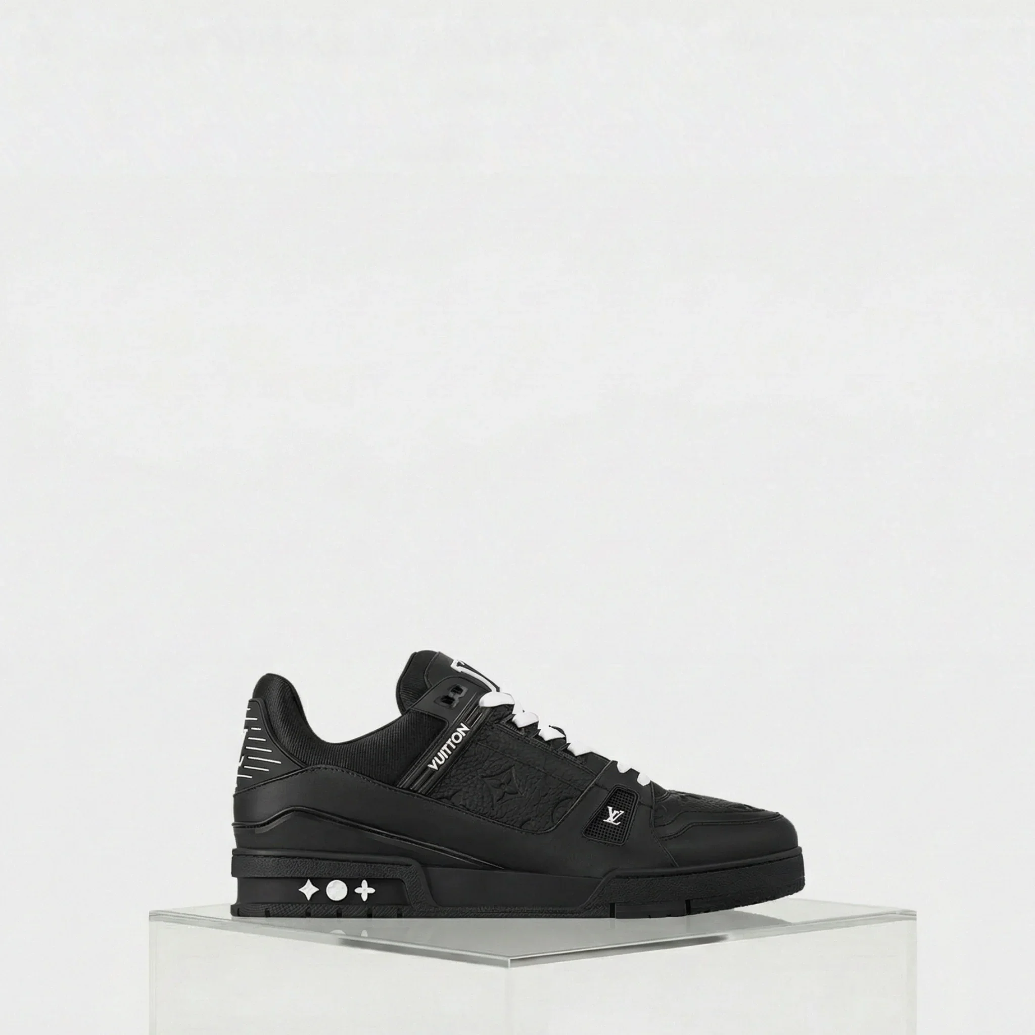 Black LV Trainer Sneaker Monogram Calf Leather - Image 2
