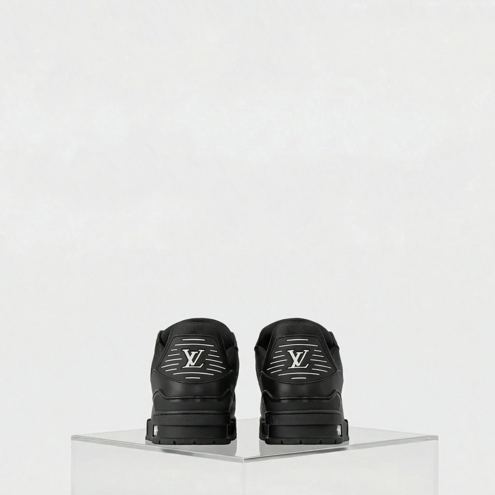 Black LV Trainer Sneaker Monogram Calf Leather - Image 3