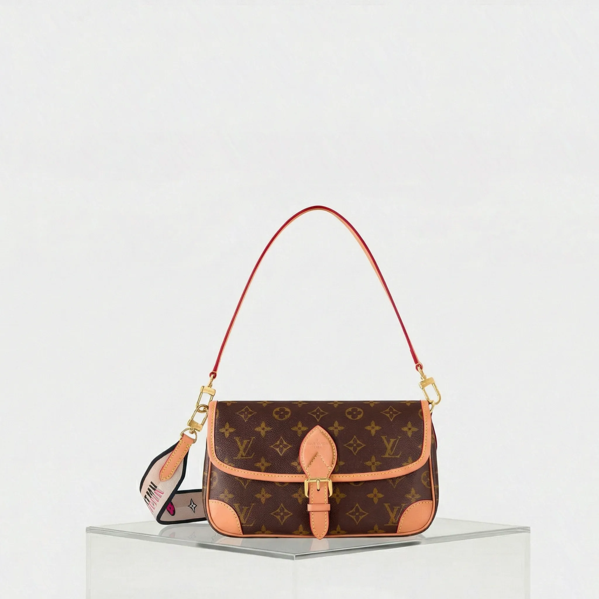 Diane Satchel Handbag Monogram Canvas