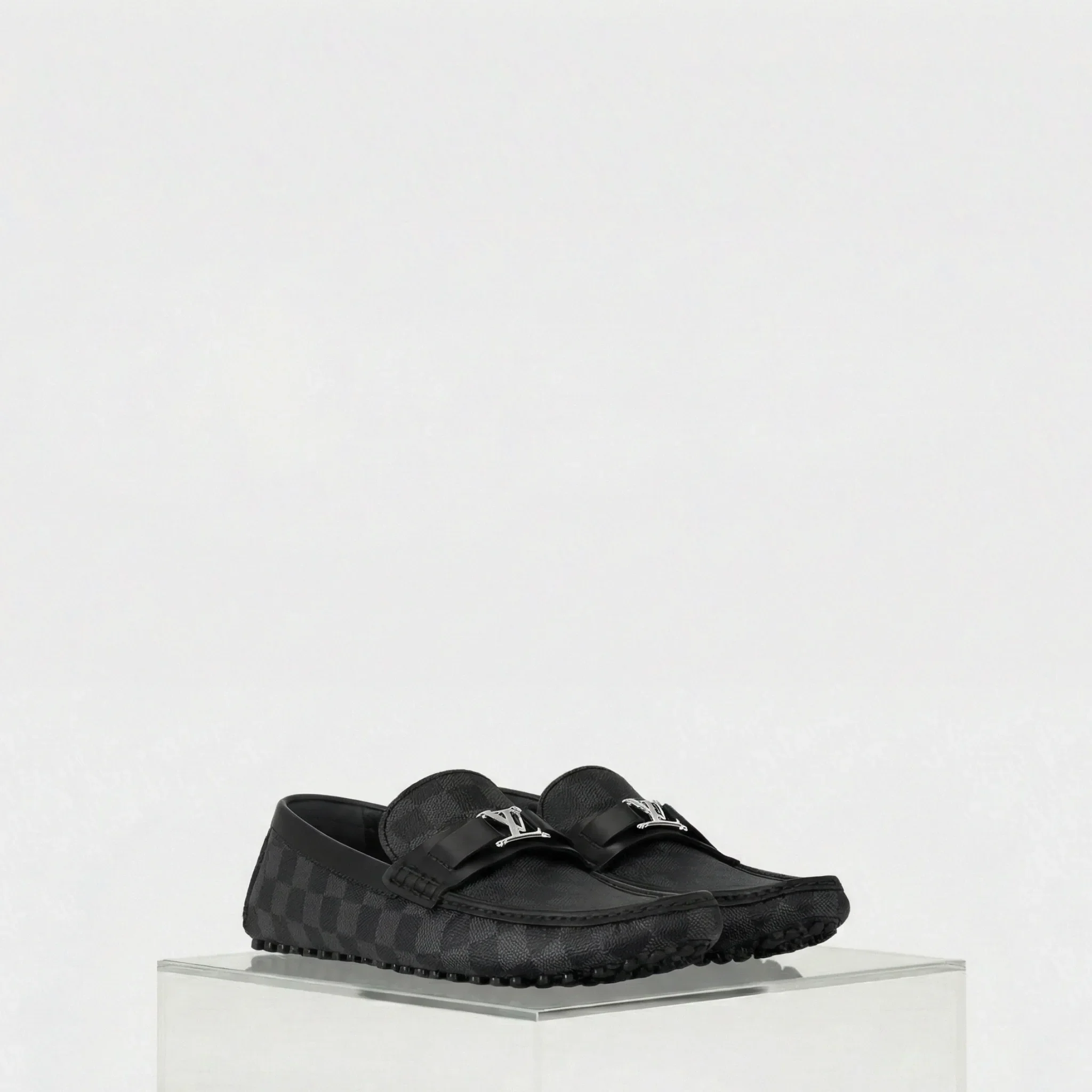 Hockenheim Moccasin Damier Graphite Canvas
