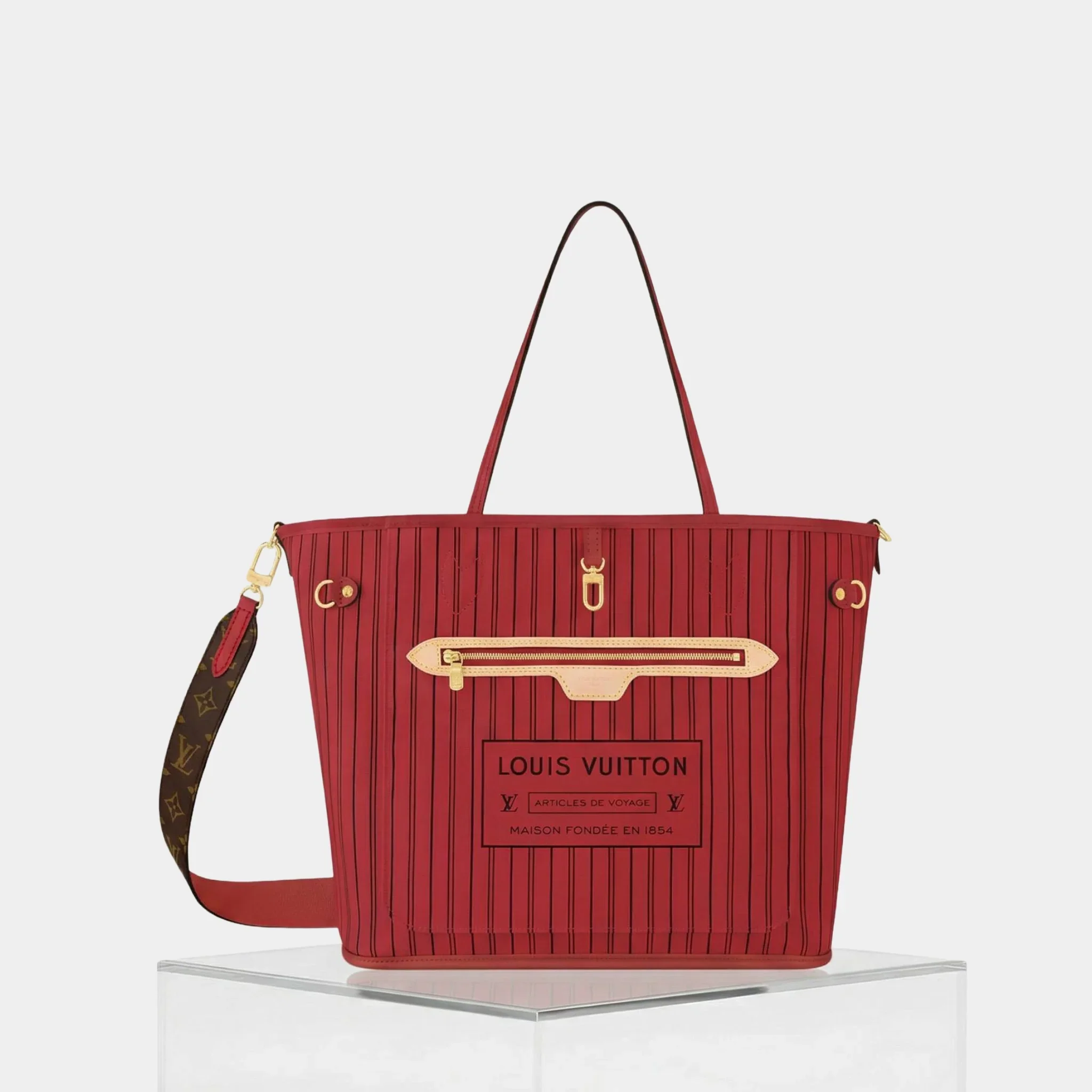 Louis Vuitton Neverfull Bandoulière Monogram Inside Out MM Handbag
