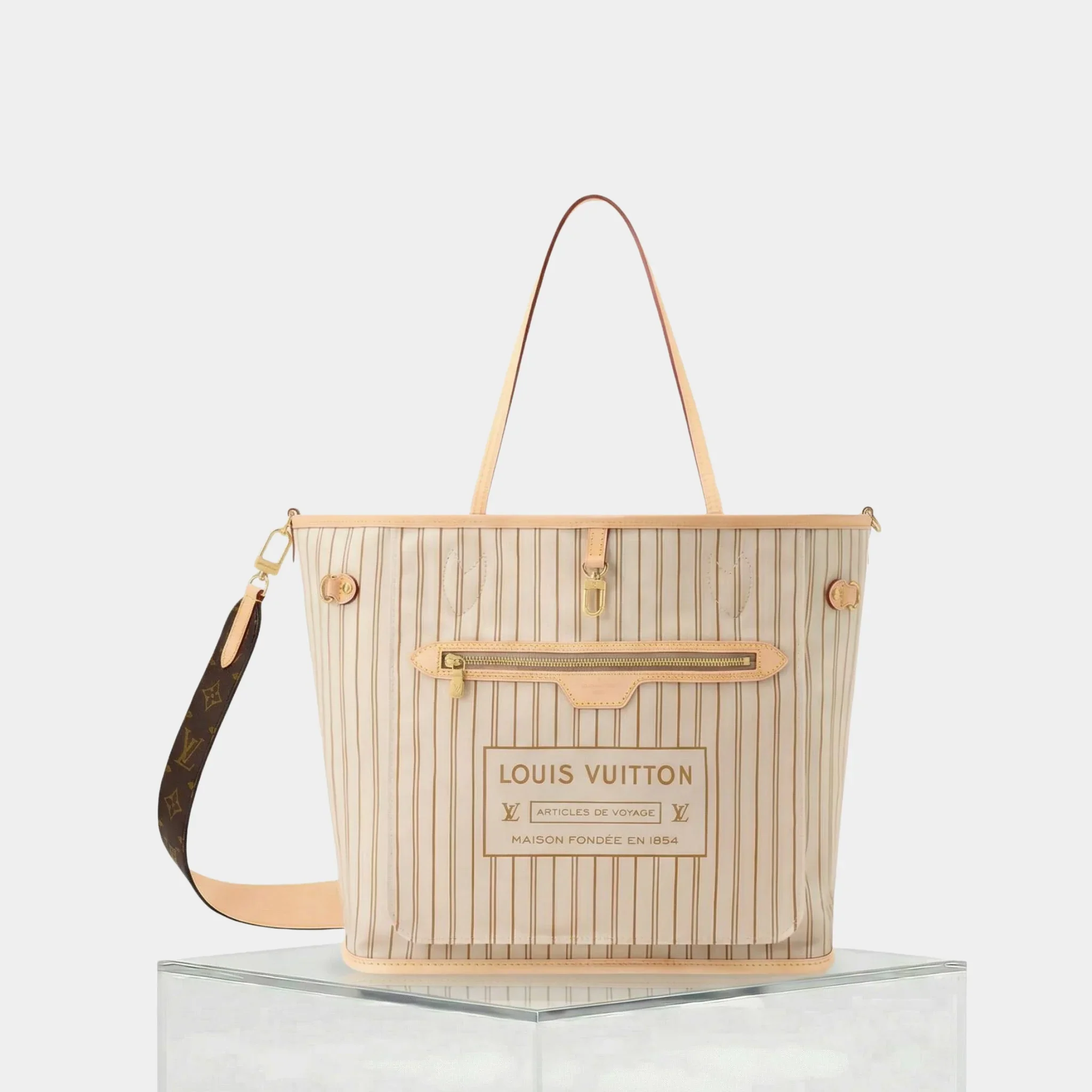 Louis Vuitton Neverfull Bandoulière Monogram Inside Out MM Handbag - Image 13