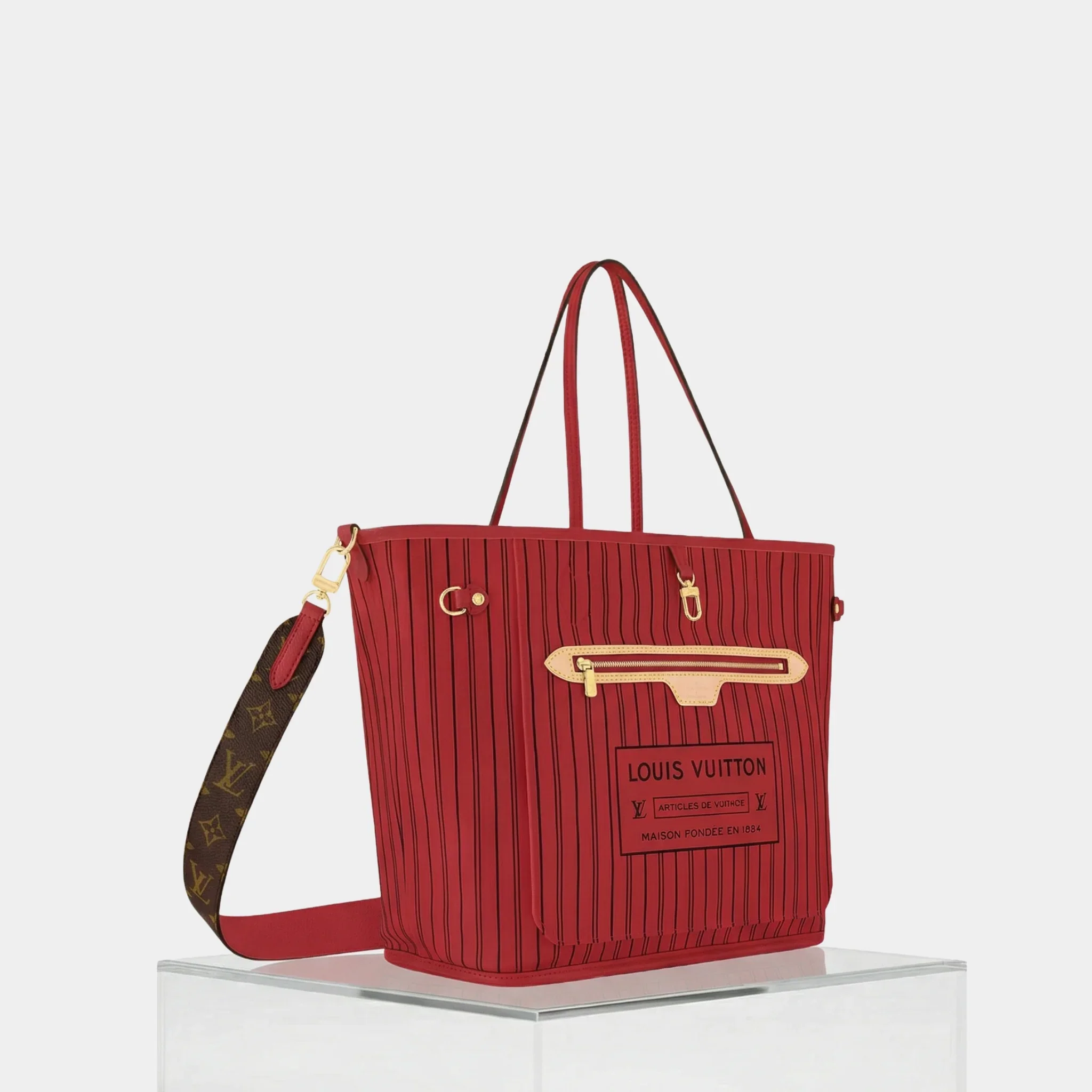 Louis Vuitton Neverfull Bandoulière Monogram Inside Out MM Handbag - Image 2