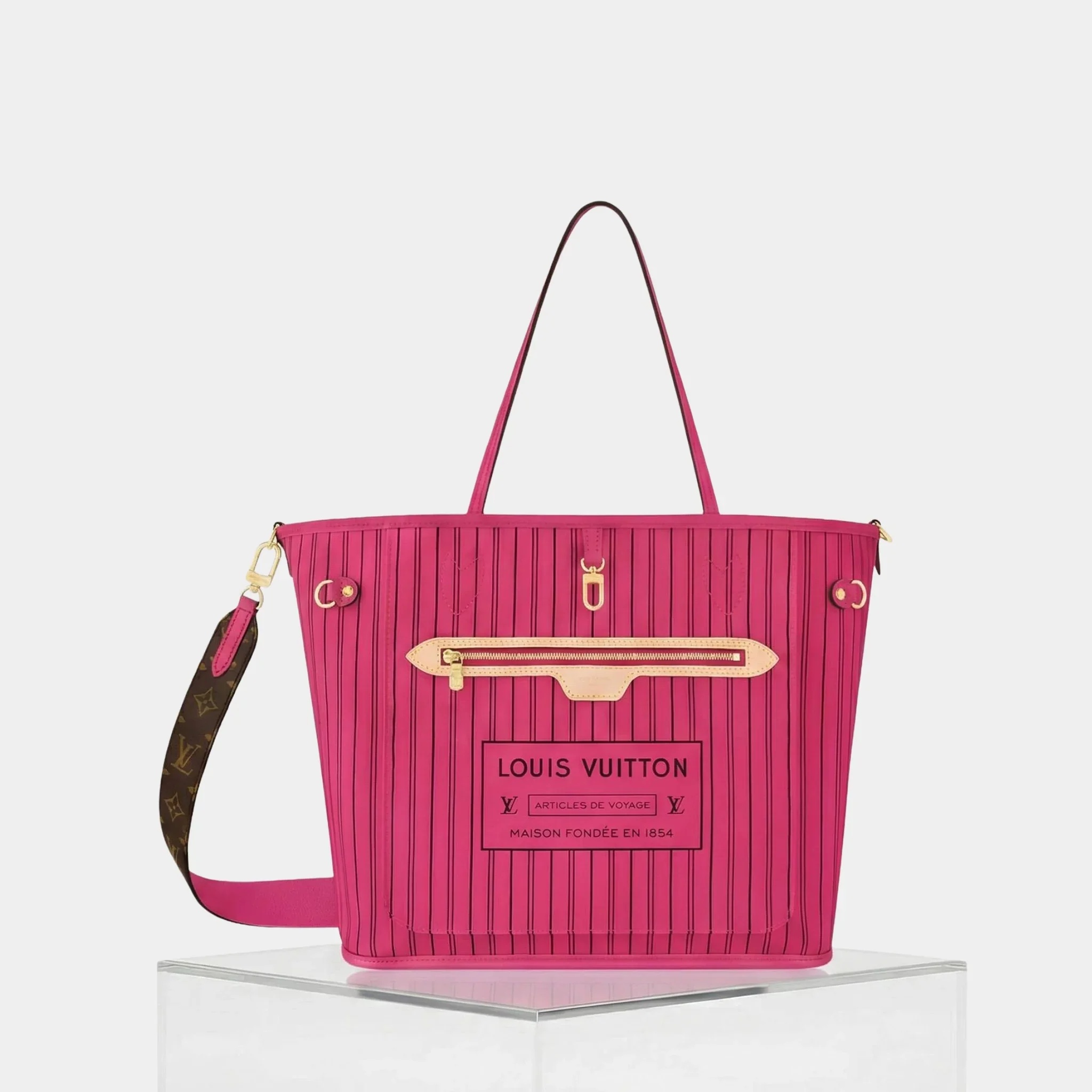 Louis Vuitton Neverfull Bandoulière Monogram Inside Out MM Handbag - Image 7